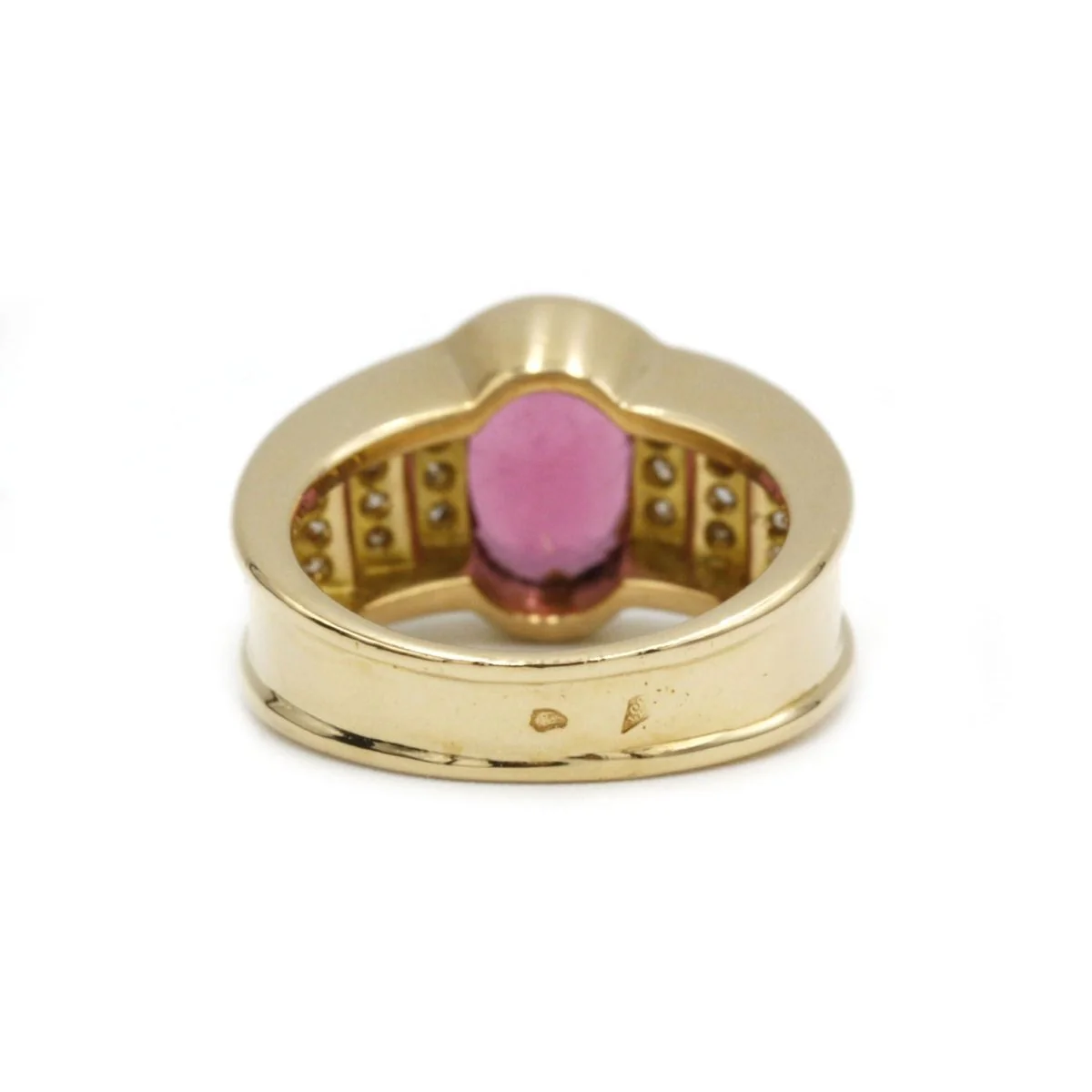 Bague Bandeau en or jaune, tourmaline et diamants - Image 5