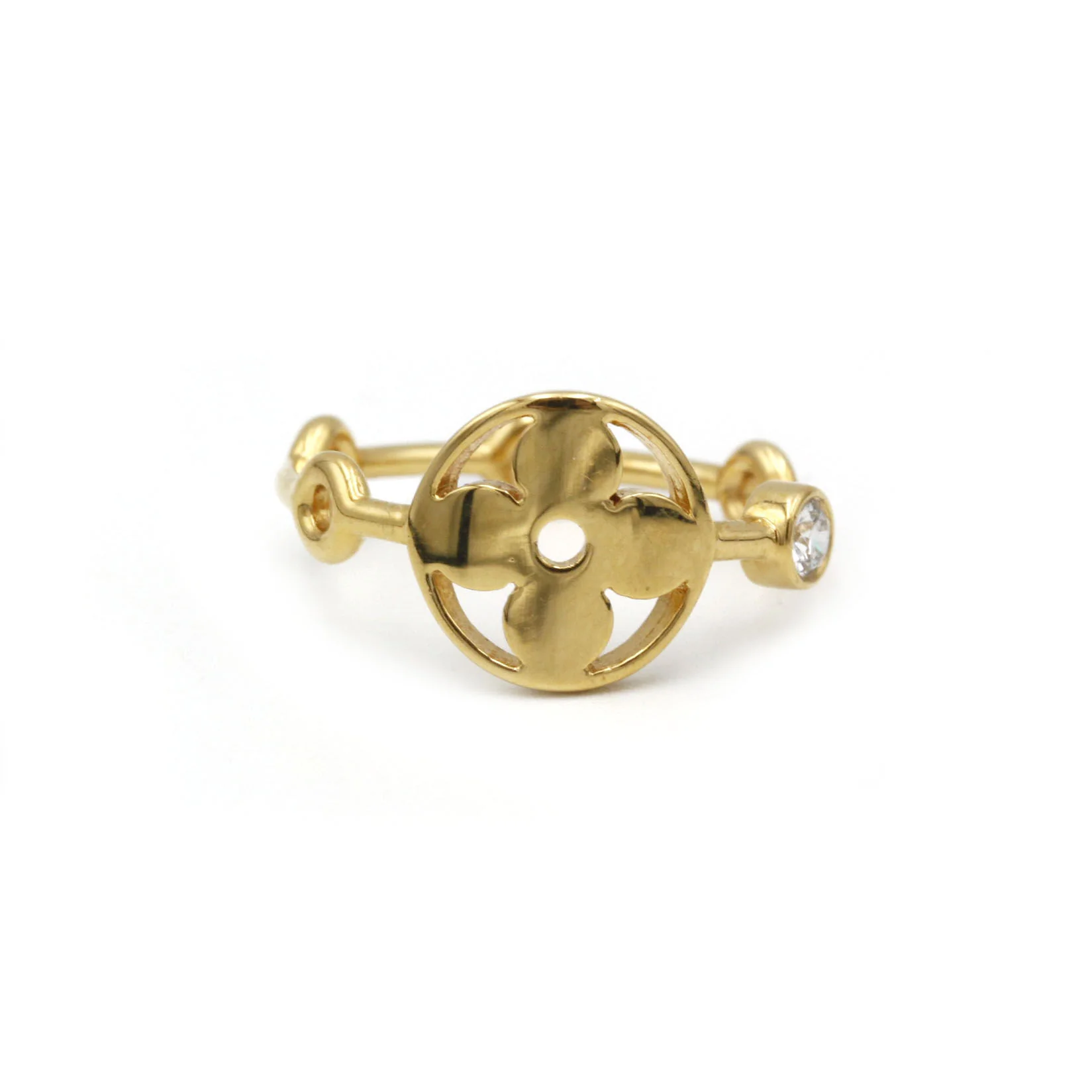 Bagues LOUIS VUITTON "Monogramme Berg Skin" en or jaune et diamants - Image 3