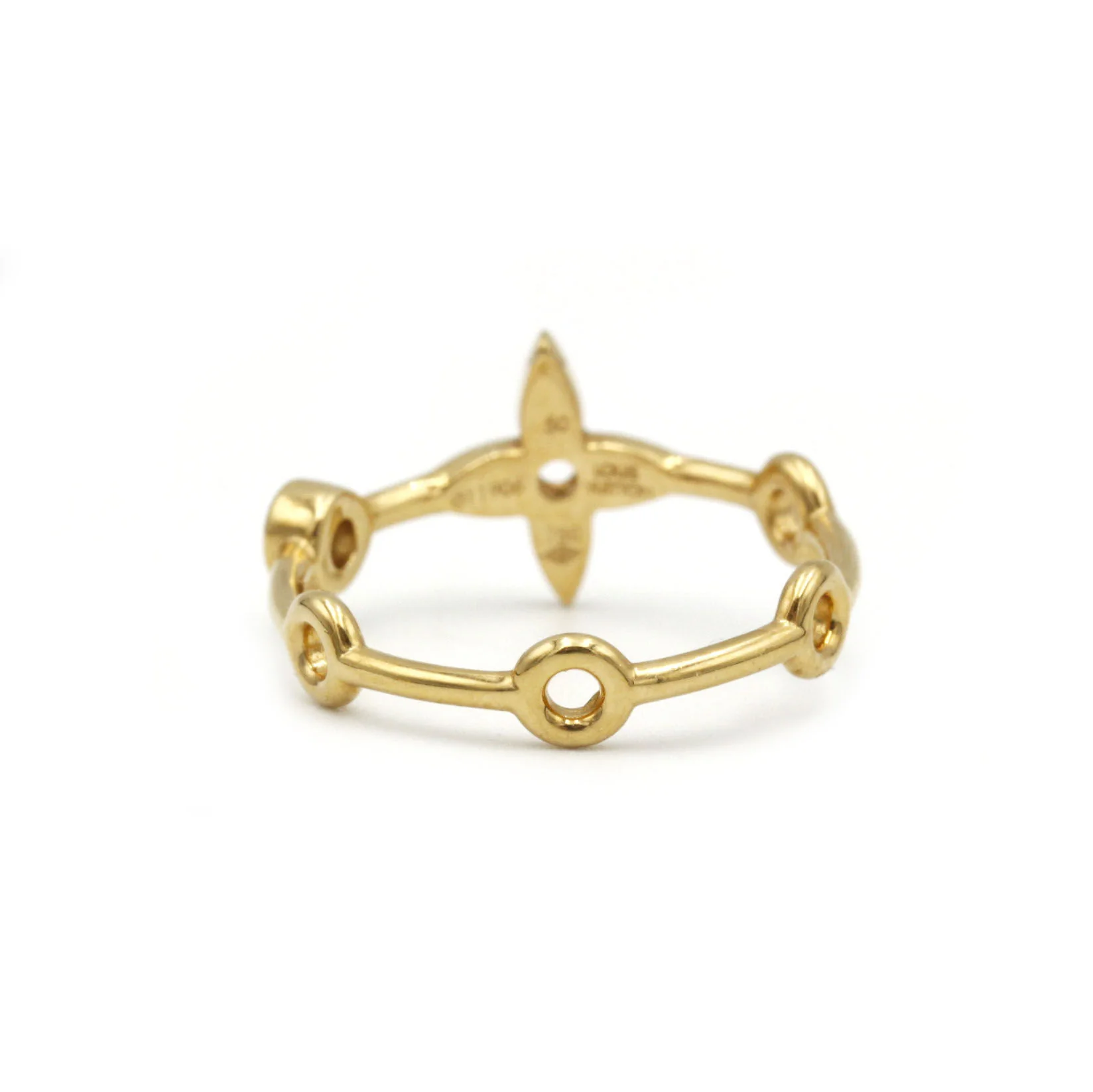 Bagues LOUIS VUITTON "Monogramme Berg Skin" en or jaune et diamants - Image 5