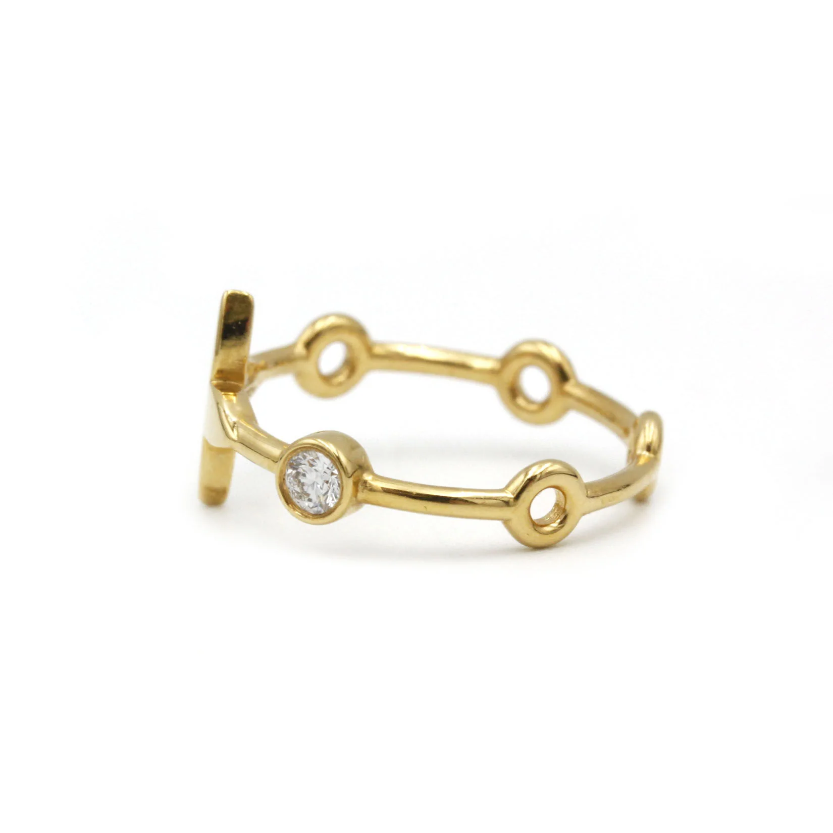 Bagues LOUIS VUITTON "Monogramme Berg Skin" en or jaune et diamants - Image 7
