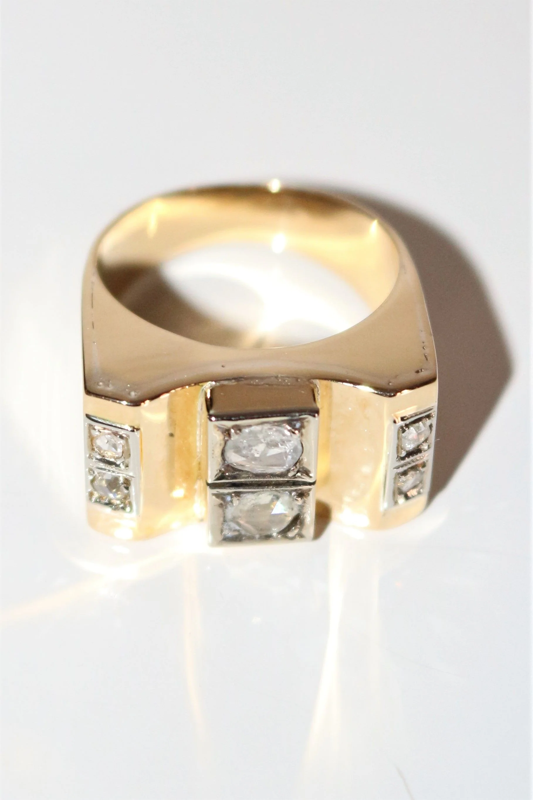 Bague Tank Diamants Taille Rose - Image 5