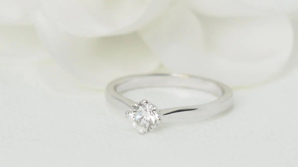 Bague solitaire diamant certifié GIA (0,51carat) or blanc - Image 5