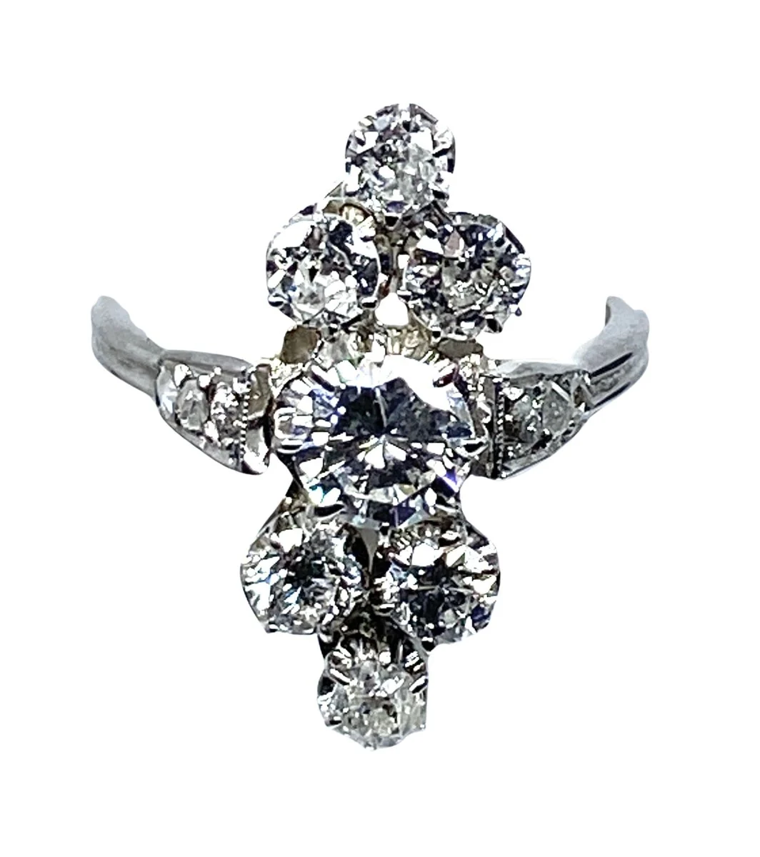 Bague en or blanc 18 carats en diamants