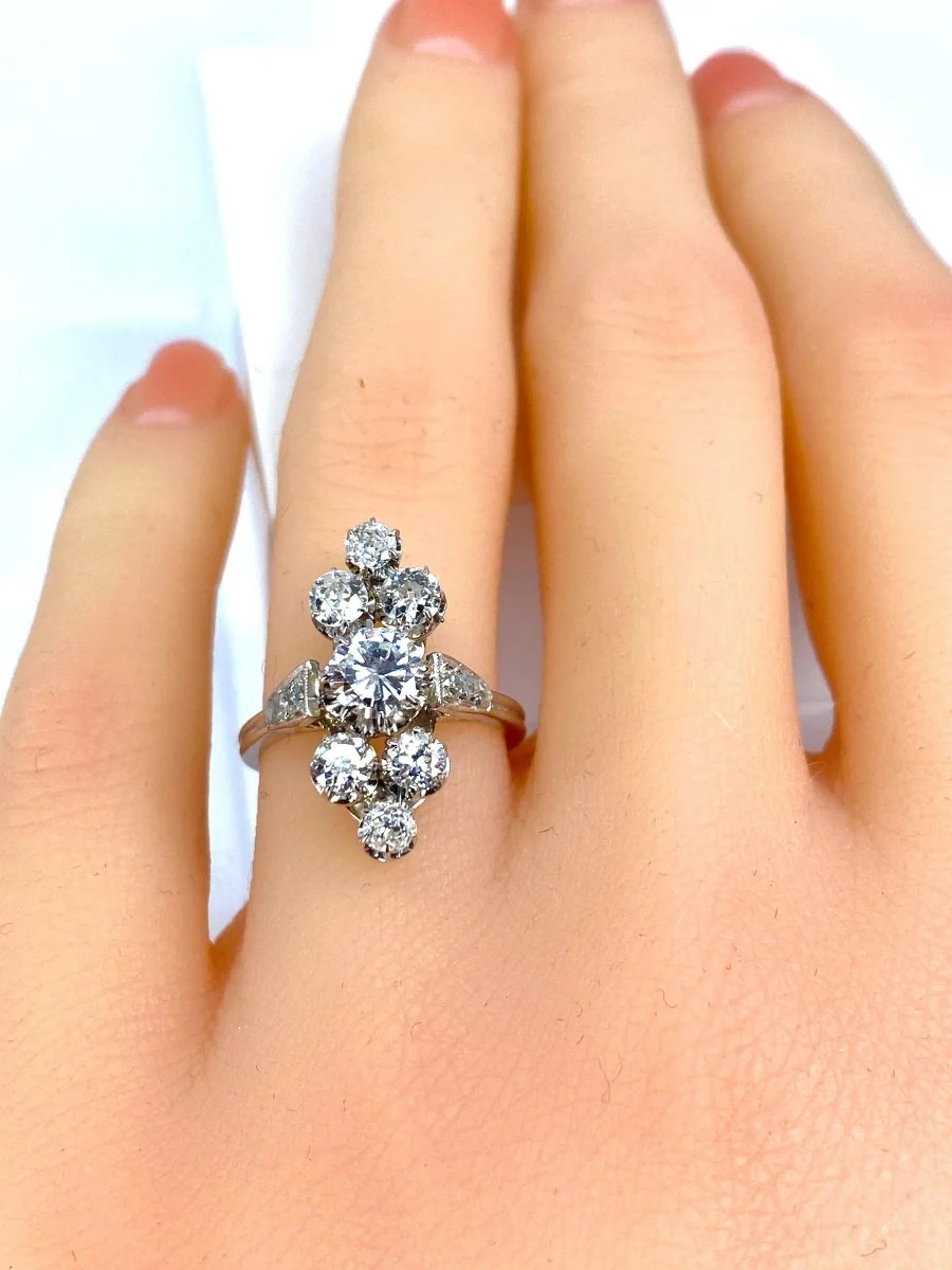 Bague en or blanc 18 carats en diamants - Image 10