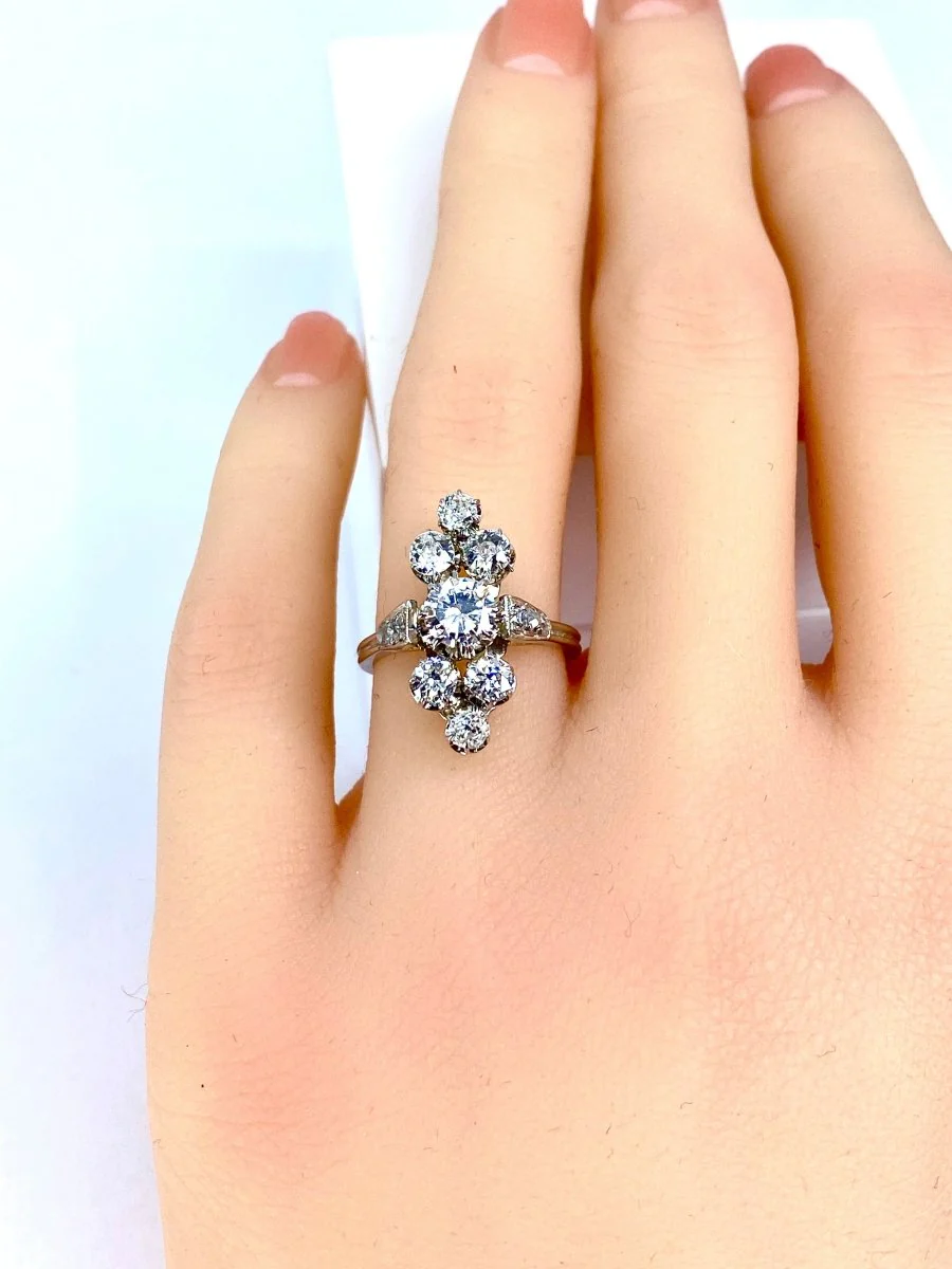 Bague en or blanc 18 carats en diamants - Image 14