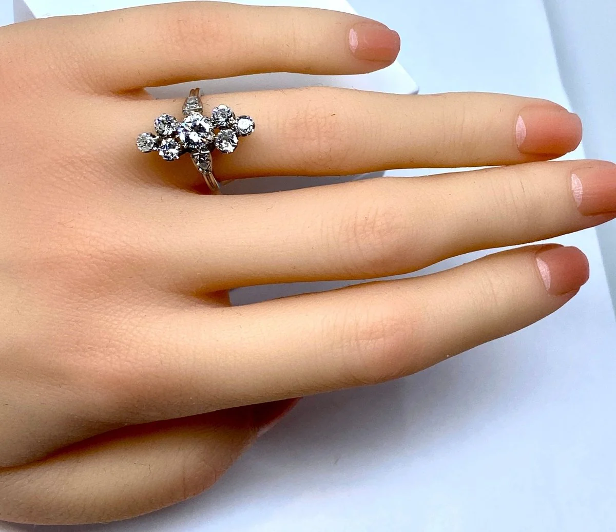 Bague en or blanc 18 carats en diamants - Image 16