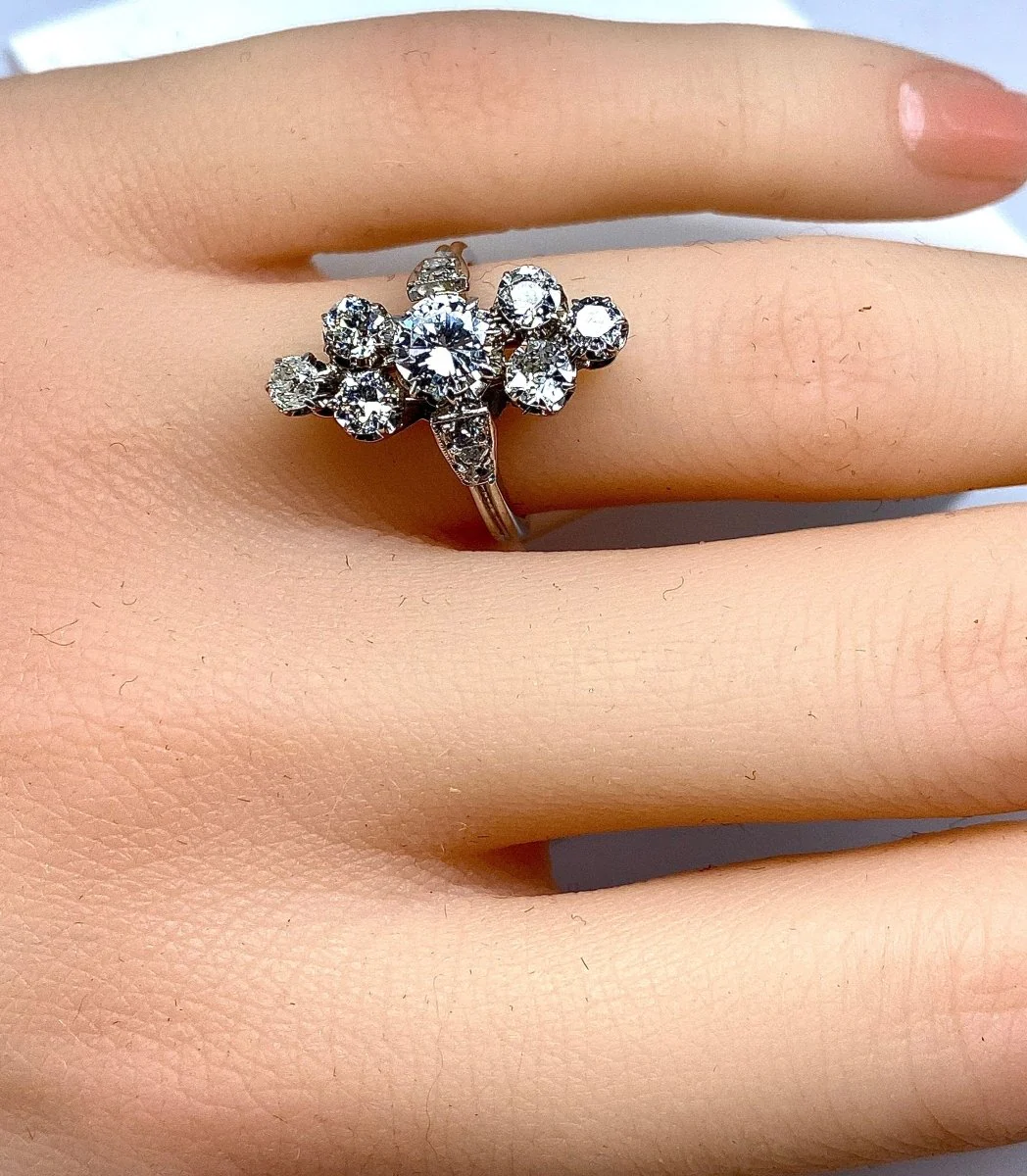 Bague en or blanc 18 carats en diamants - Image 3