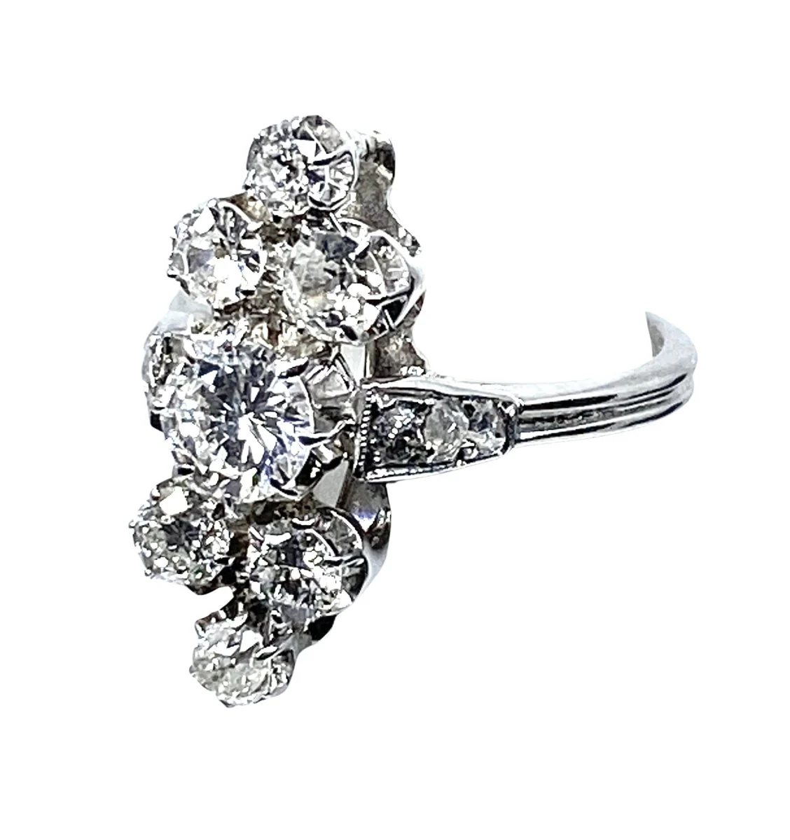 Bague en or blanc 18 carats en diamants - Image 4