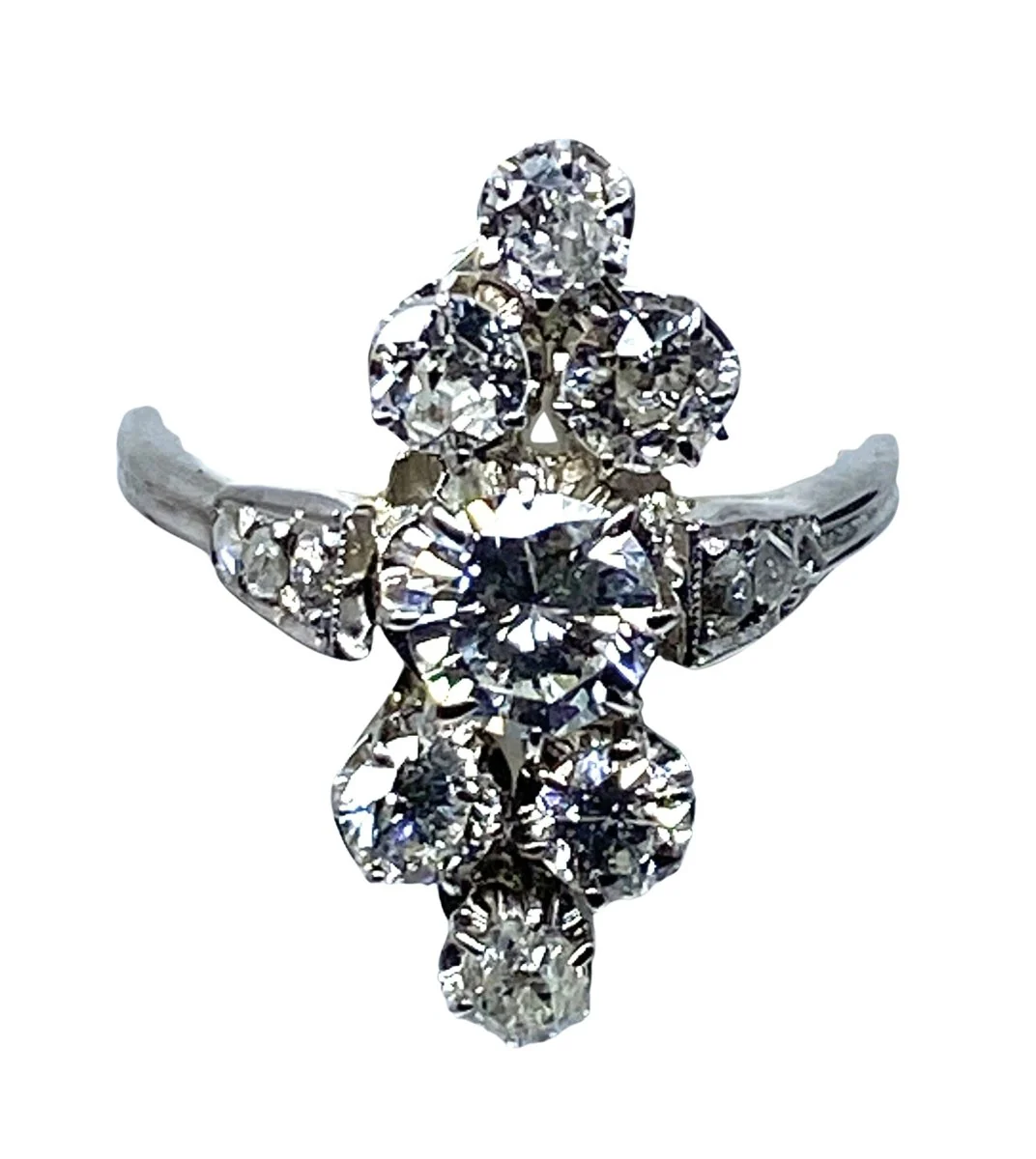 Bague en or blanc 18 carats en diamants - Image 7