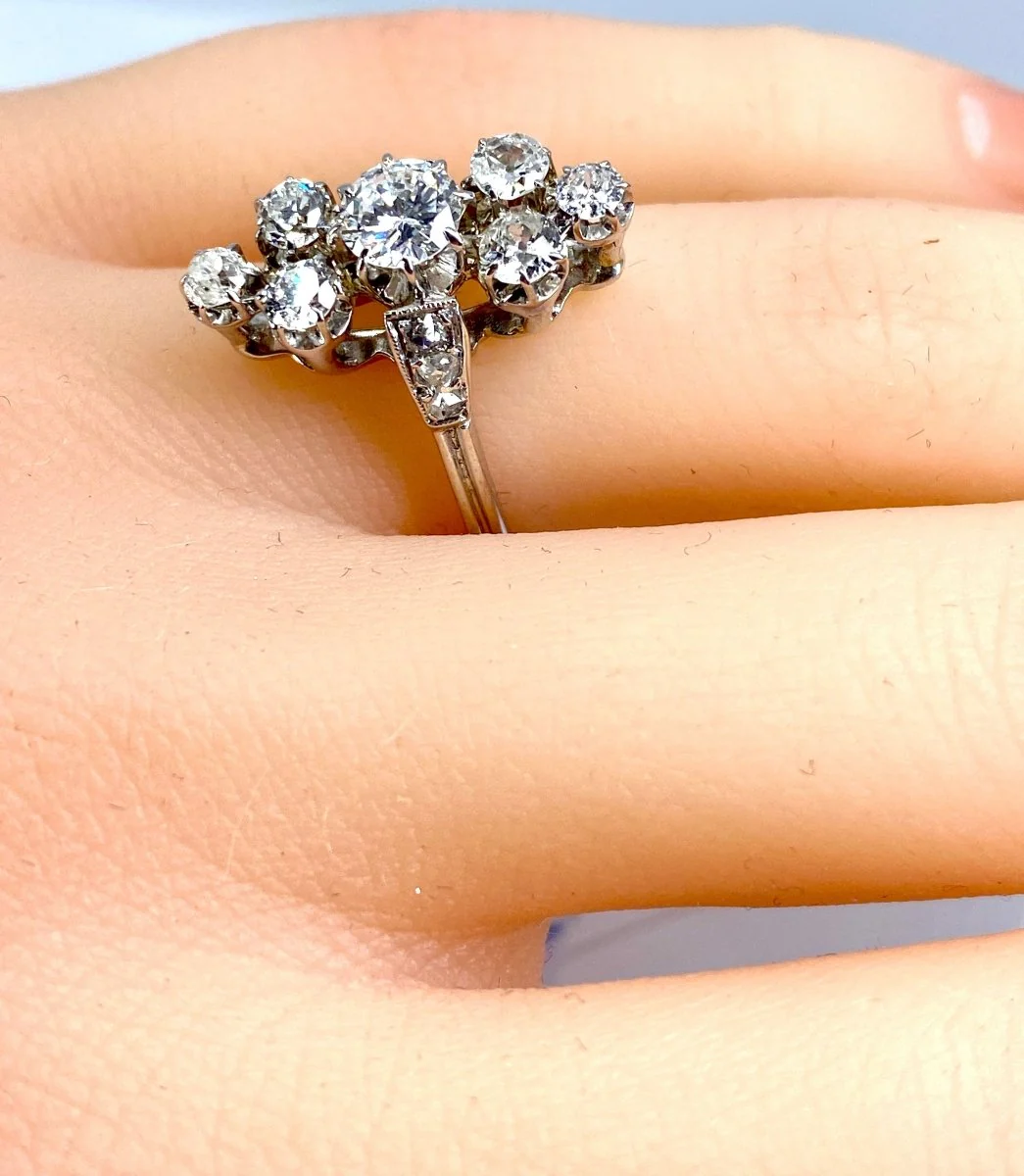 Bague en or blanc 18 carats en diamants - Image 8