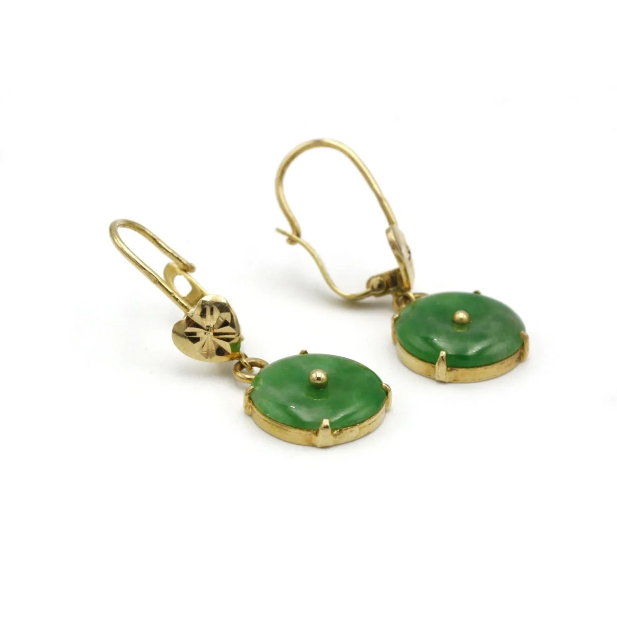 Boucles d'oreilles - Or & Jade - Image 2