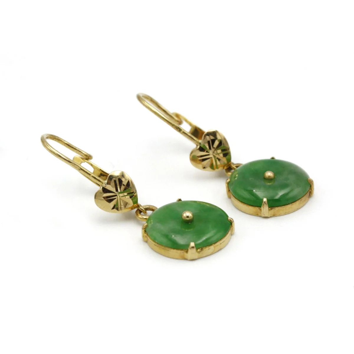 Boucles d'oreilles - Or & Jade - Image 3