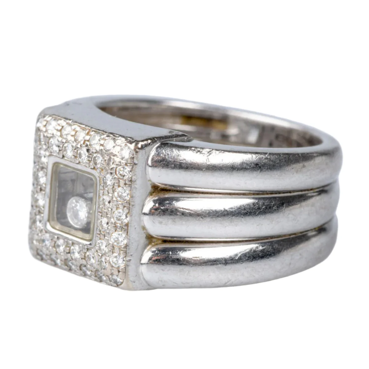 Bague CHOPARD en or blanc et diamants - Image 7