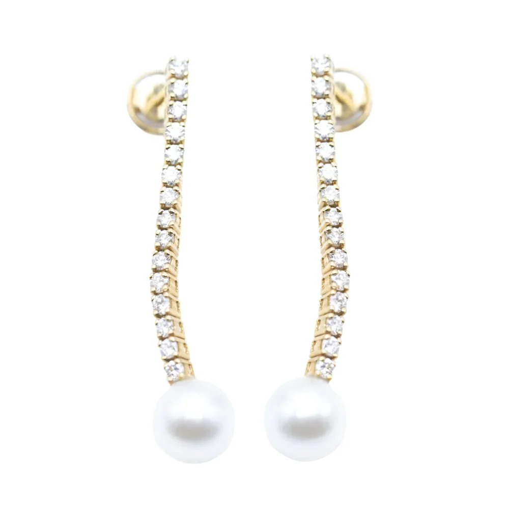 Boucles d'oreilles longues pour femme en Or Jaune