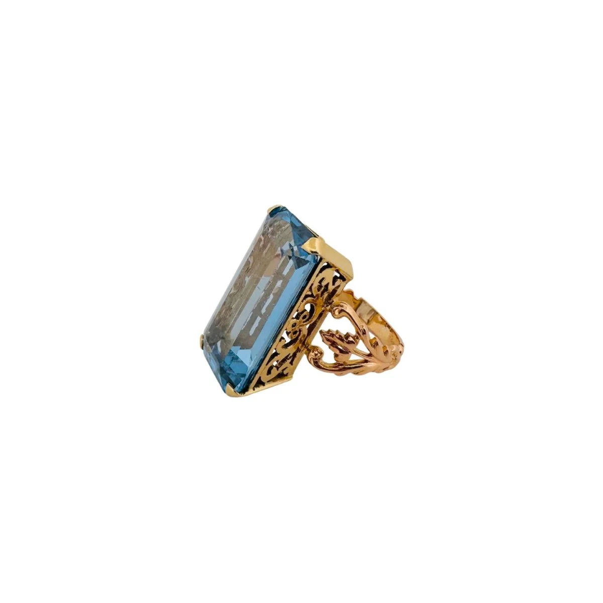 Bague en or jaune et topaze - Image 2