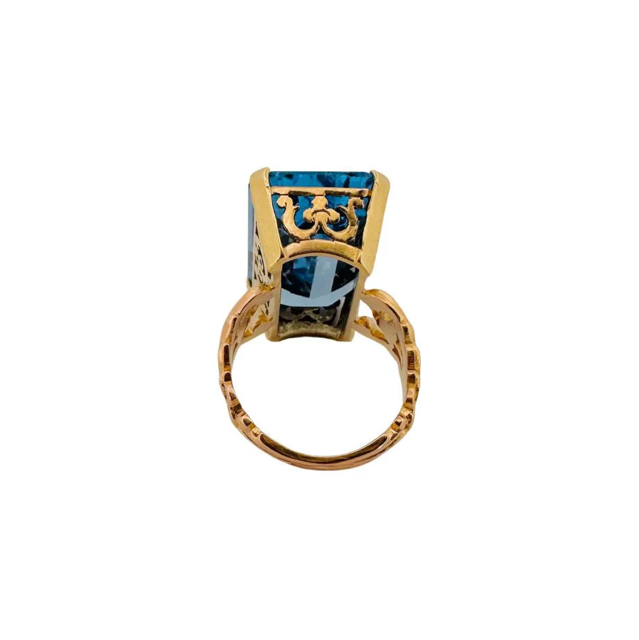 Bague en or jaune et topaze - Image 3