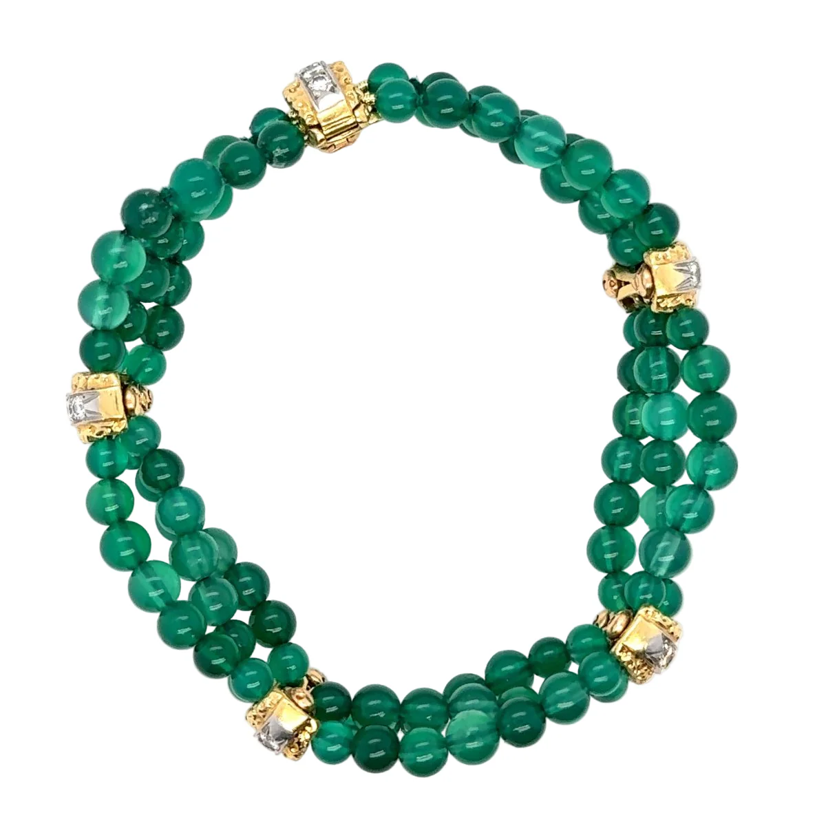 Van Cleef & ARPELS - Bracelet or jaune Chrysoprase et diamants - Image 10