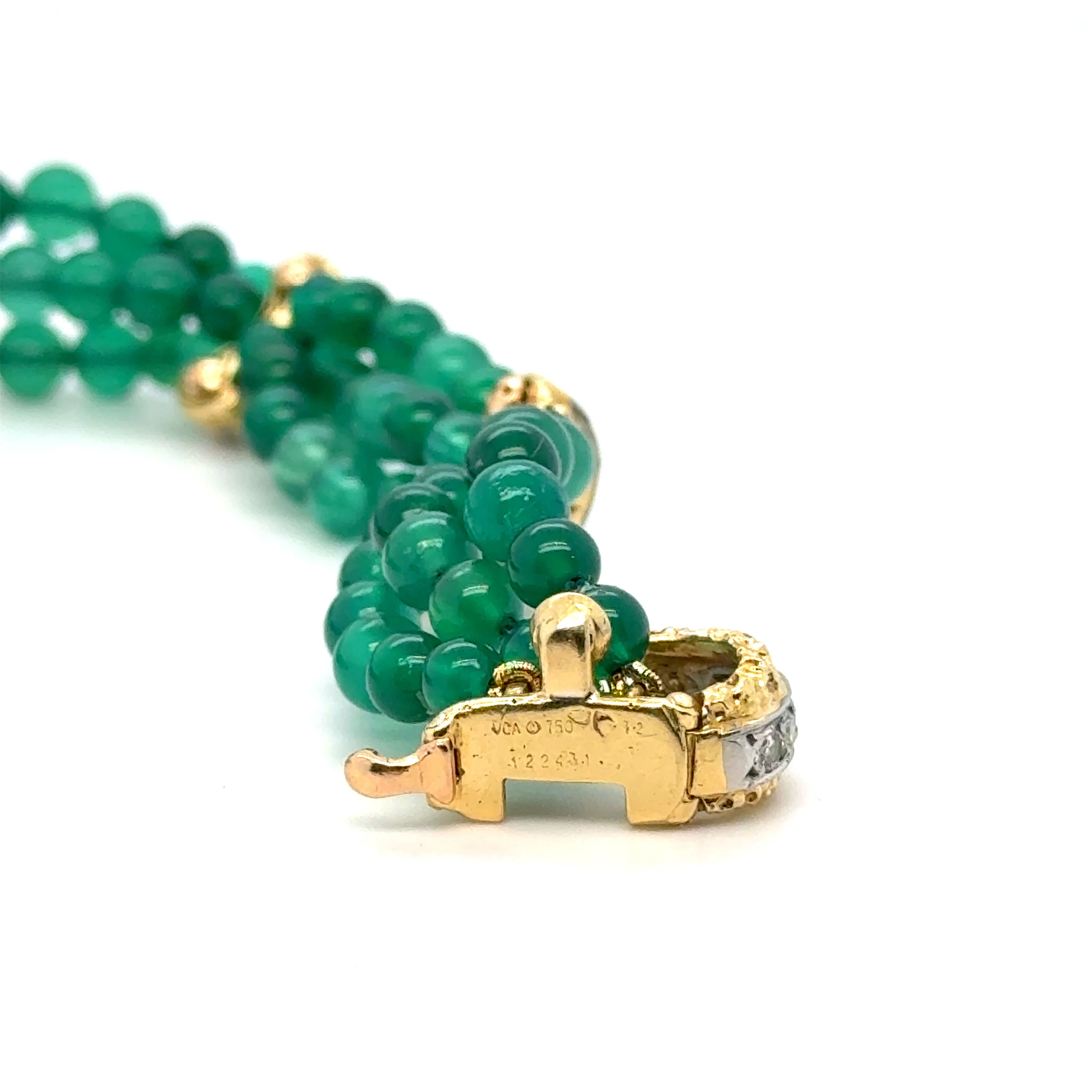Van Cleef & ARPELS - Bracelet or jaune Chrysoprase et diamants - Image 3