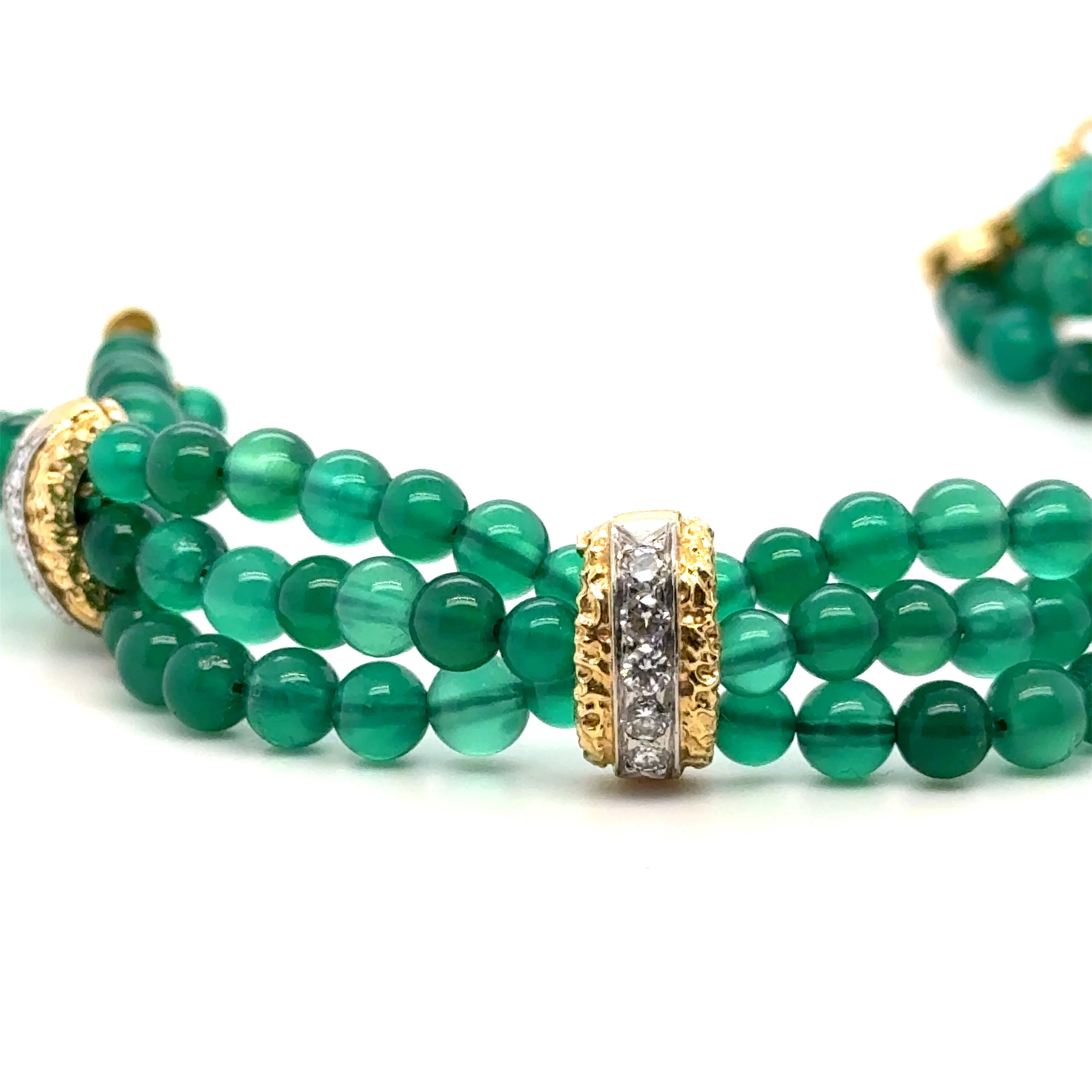 Van Cleef & ARPELS - Bracelet or jaune Chrysoprase et diamants - Image 6