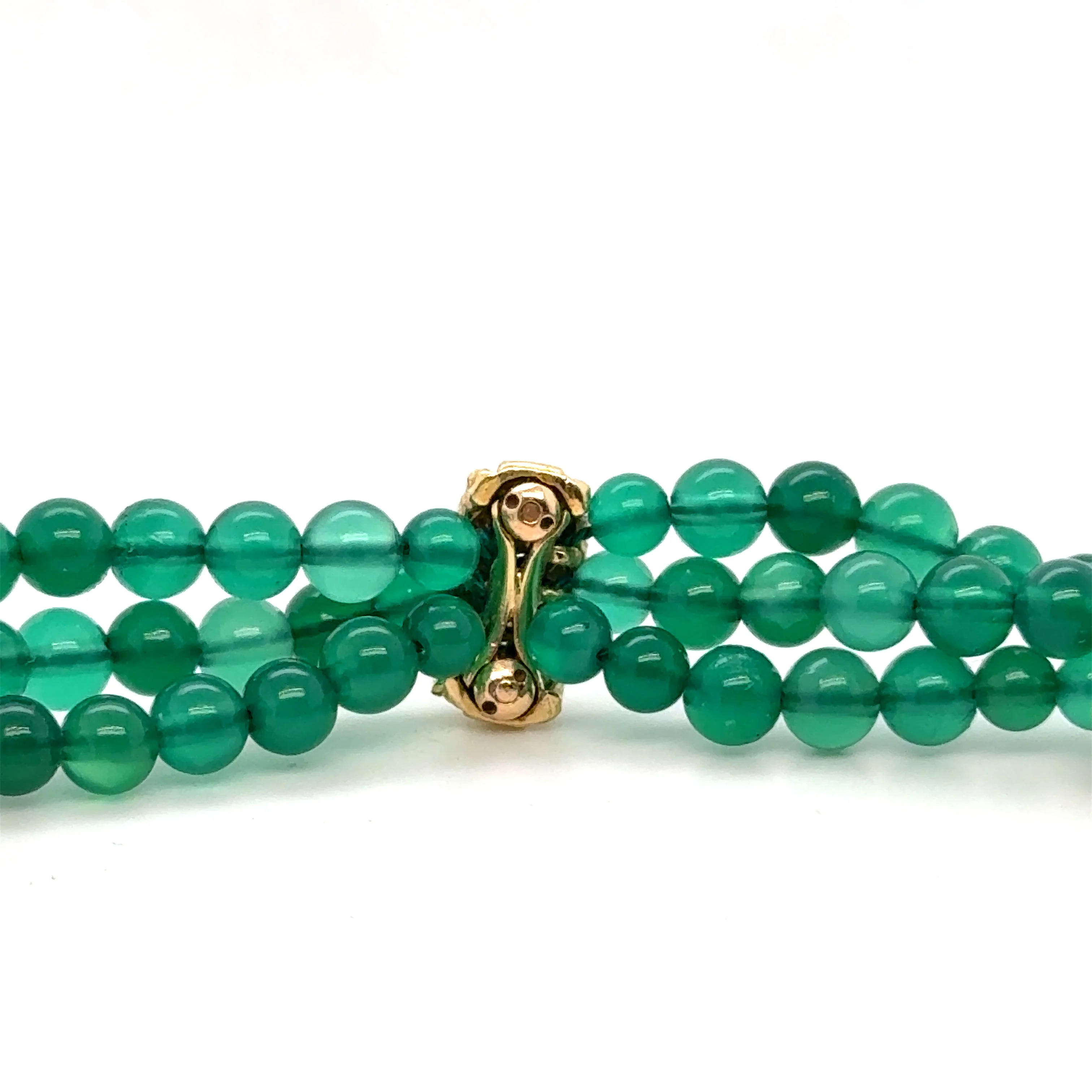 Van Cleef & ARPELS - Bracelet or jaune Chrysoprase et diamants - Image 8