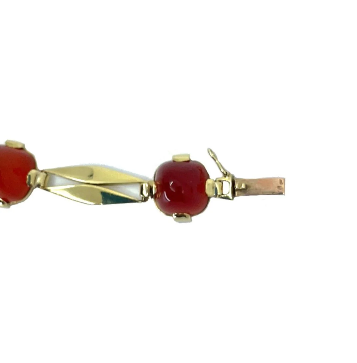 Bracelet en or jaune et cornaline - Image 4