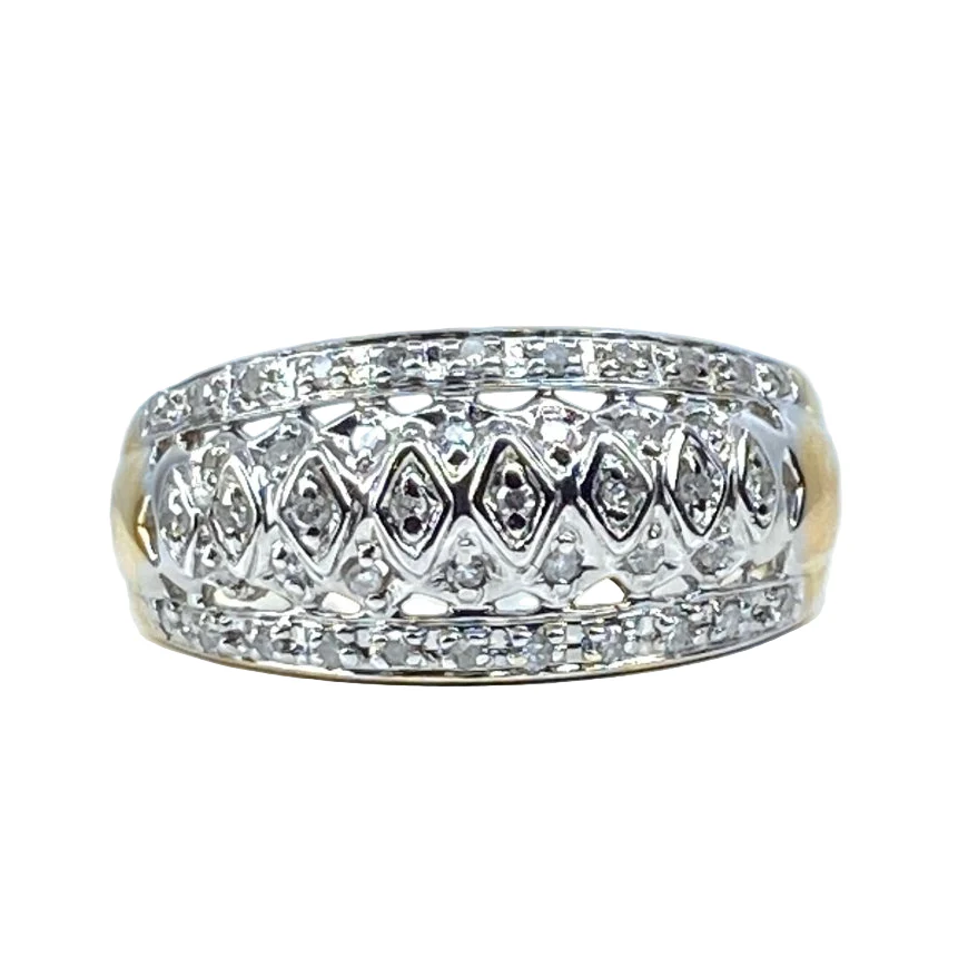 Bague Jonc en or jaune et diamants
