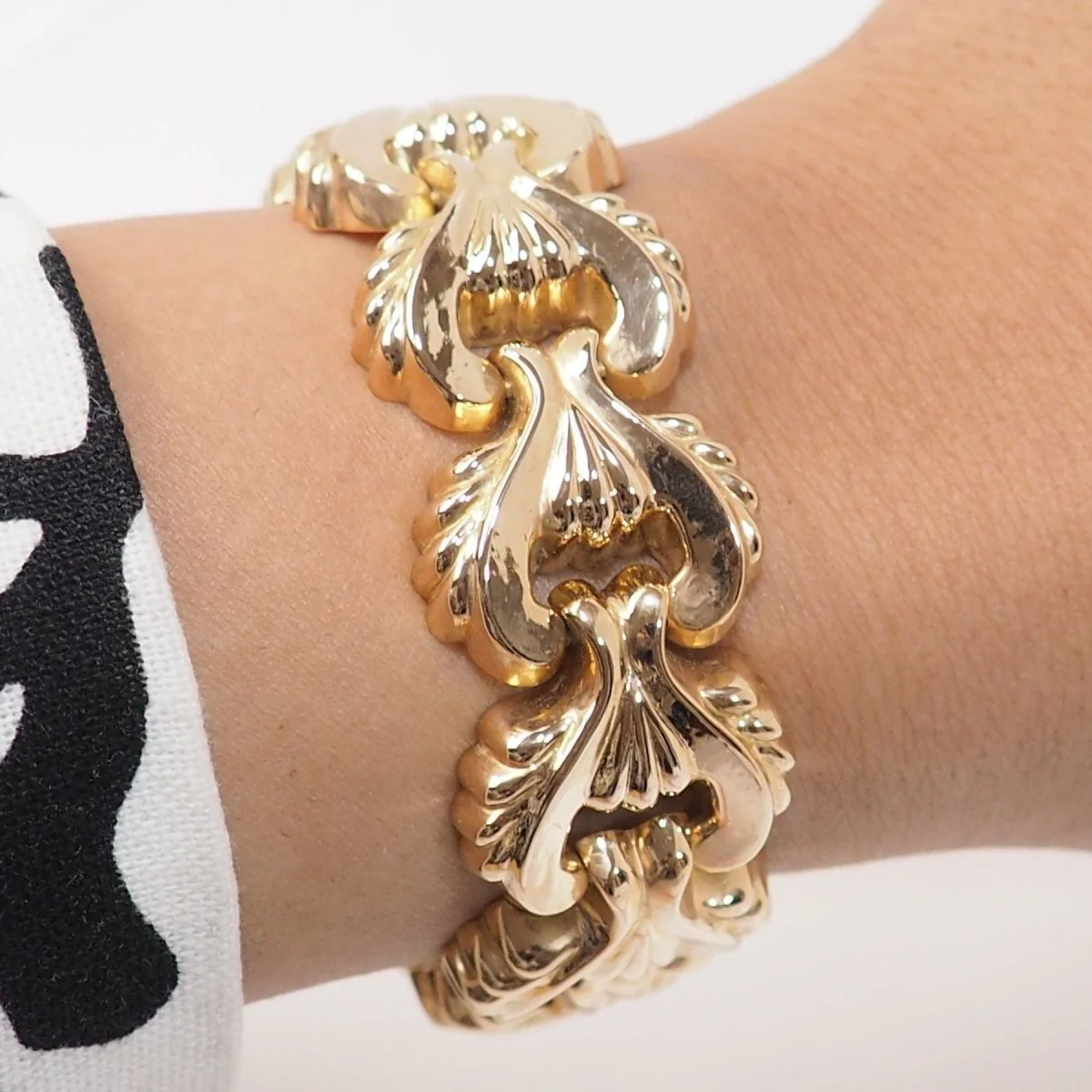 Bracelet Tank en or jaune - Image 2