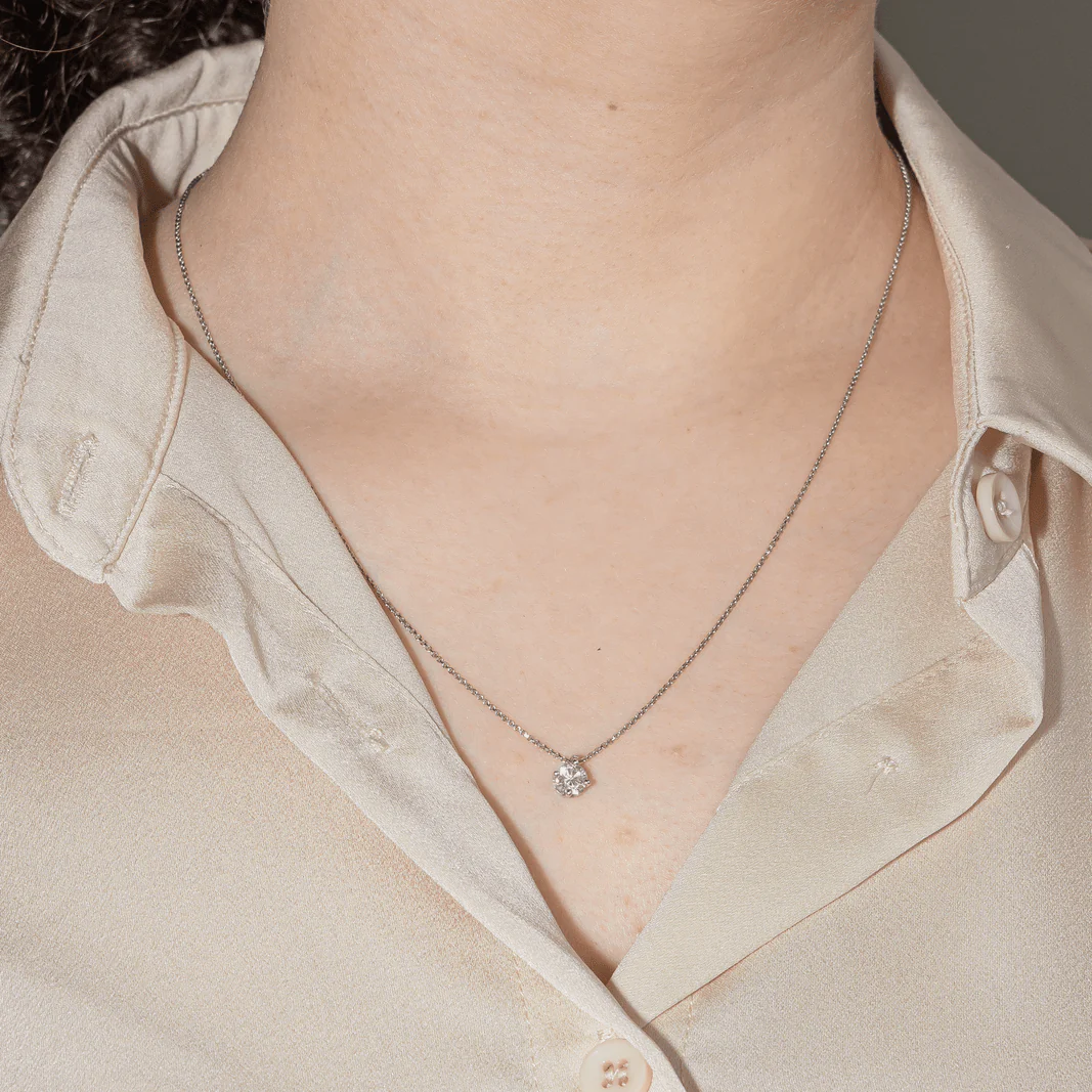 Collier Pendentif en or blanc et diamant - Image 2