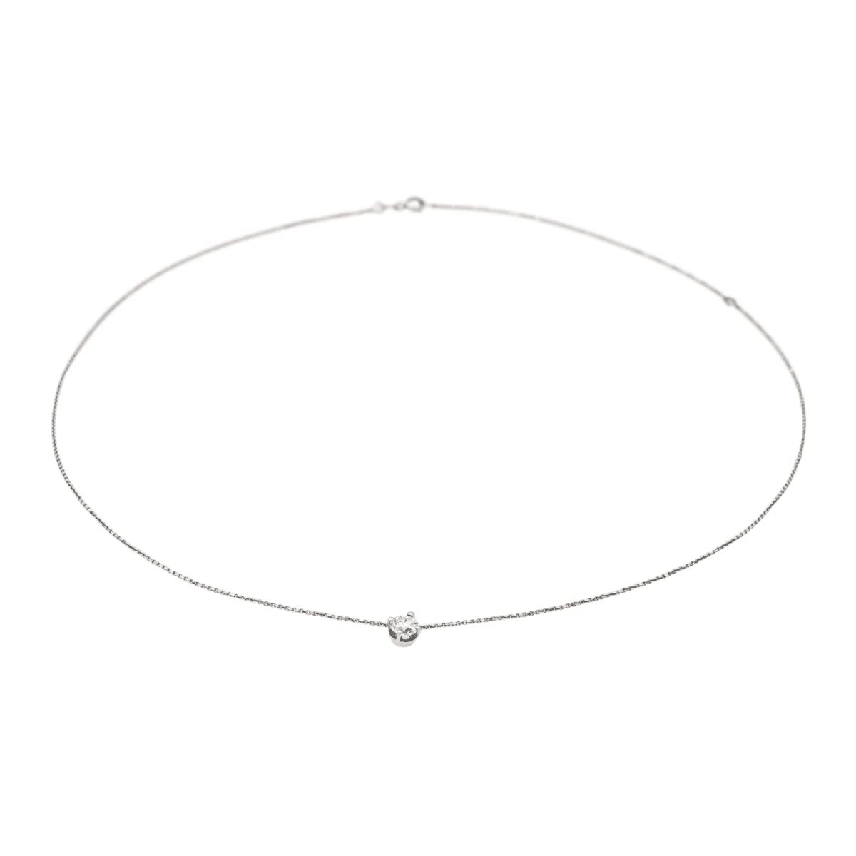 Collier Pendentif en or blanc et diamant - Image 4