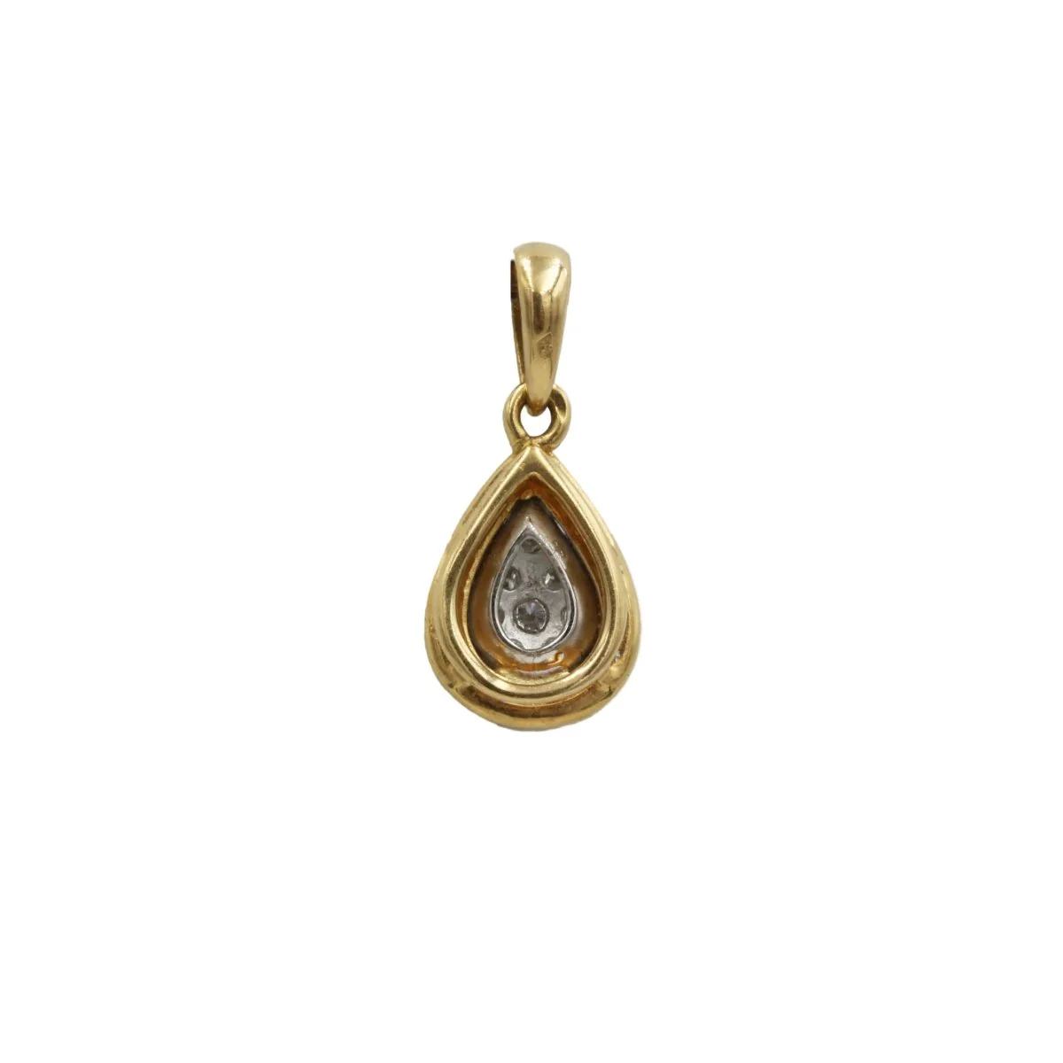 Pendentif en or jaune, or blanc et diamants - Image 2