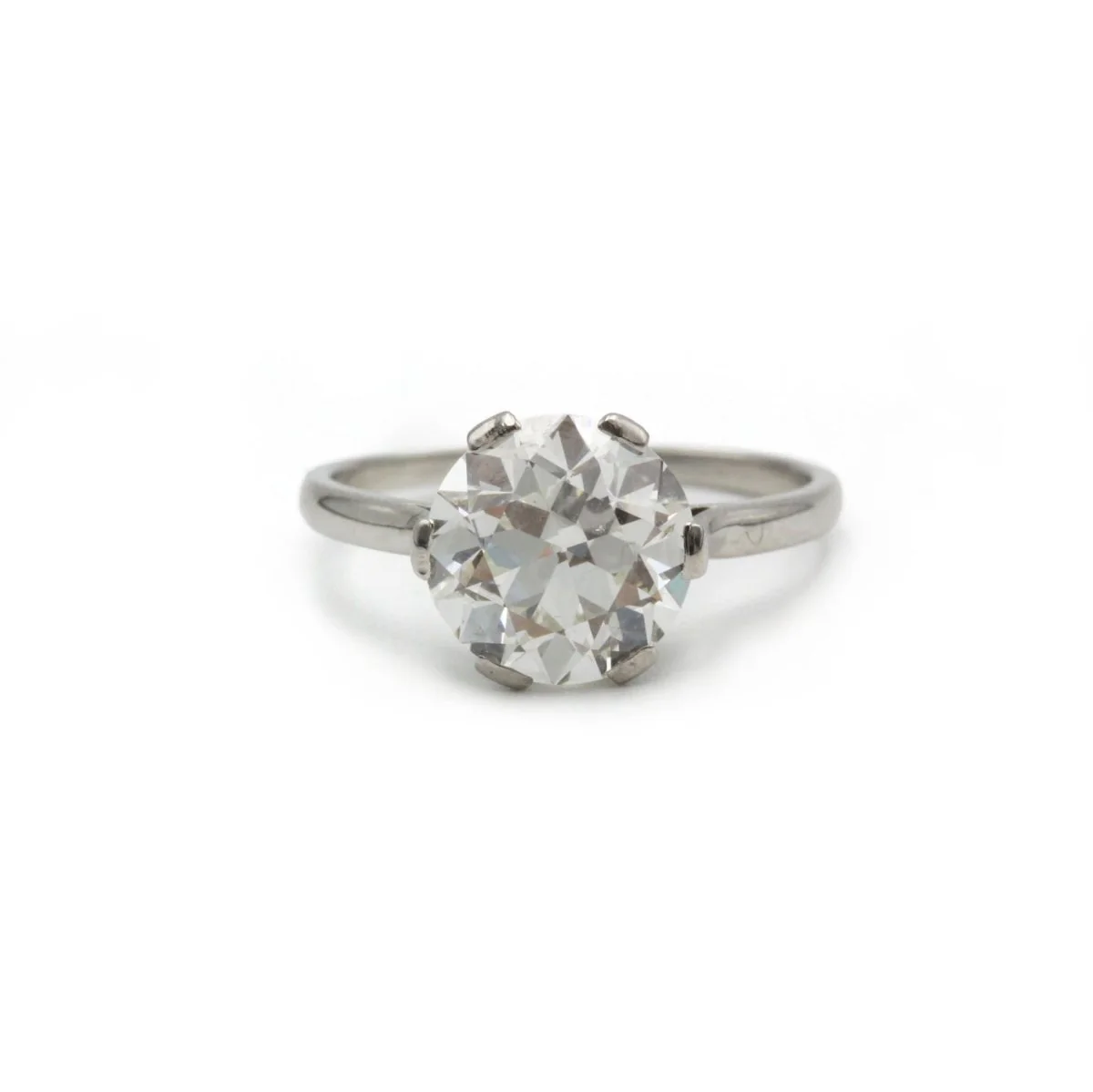Solitaire - Platine et diamants