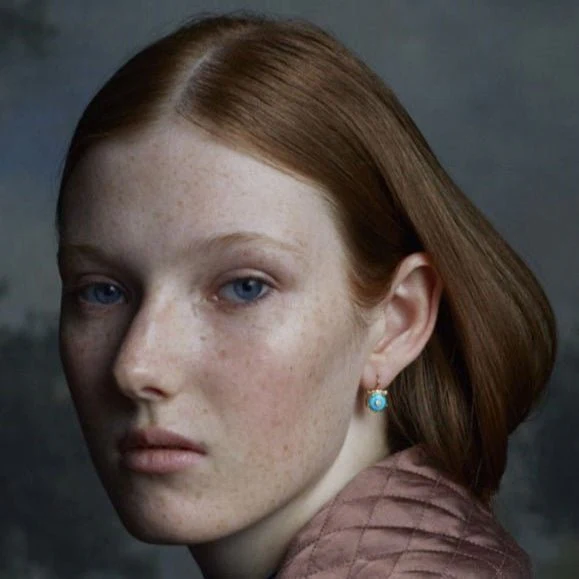 Boucles d’oreilles GUCCI « Le Marché des merveilles » en or jaune, turquoise et diamants - Image 2