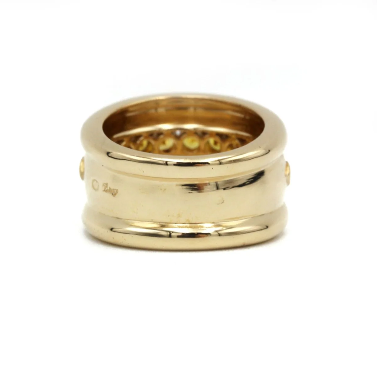 Bague POIRAY en or jaune, citrines et diamants - Image 3