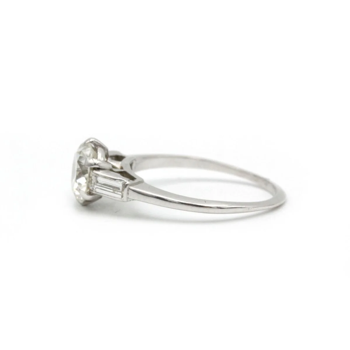 Bague Solitaire en or blanc et diamants - Image 3