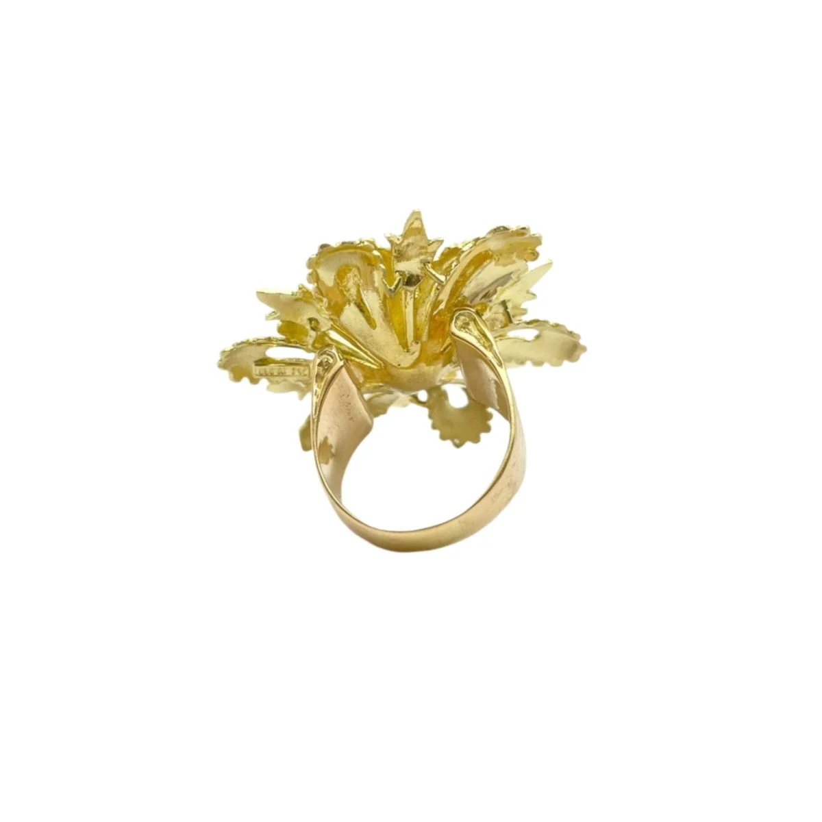 Bague en or jaune, émaux et saphirs naturels - Image 2