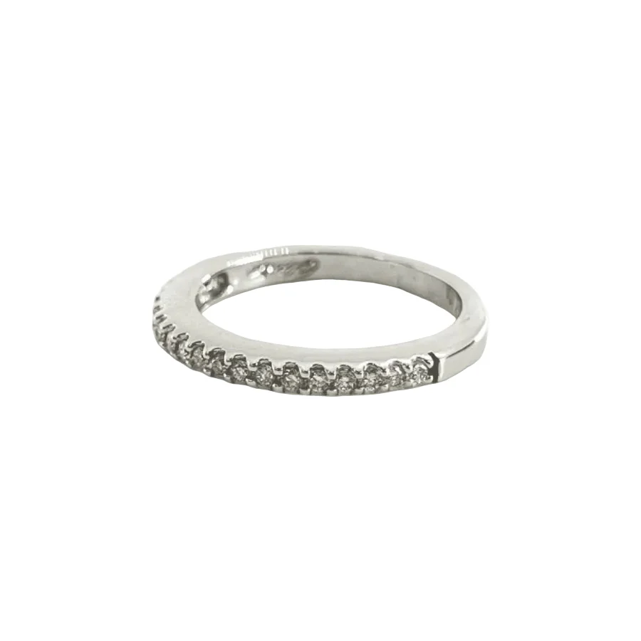 Bague Alliance en or blanc et diamants - Image 4