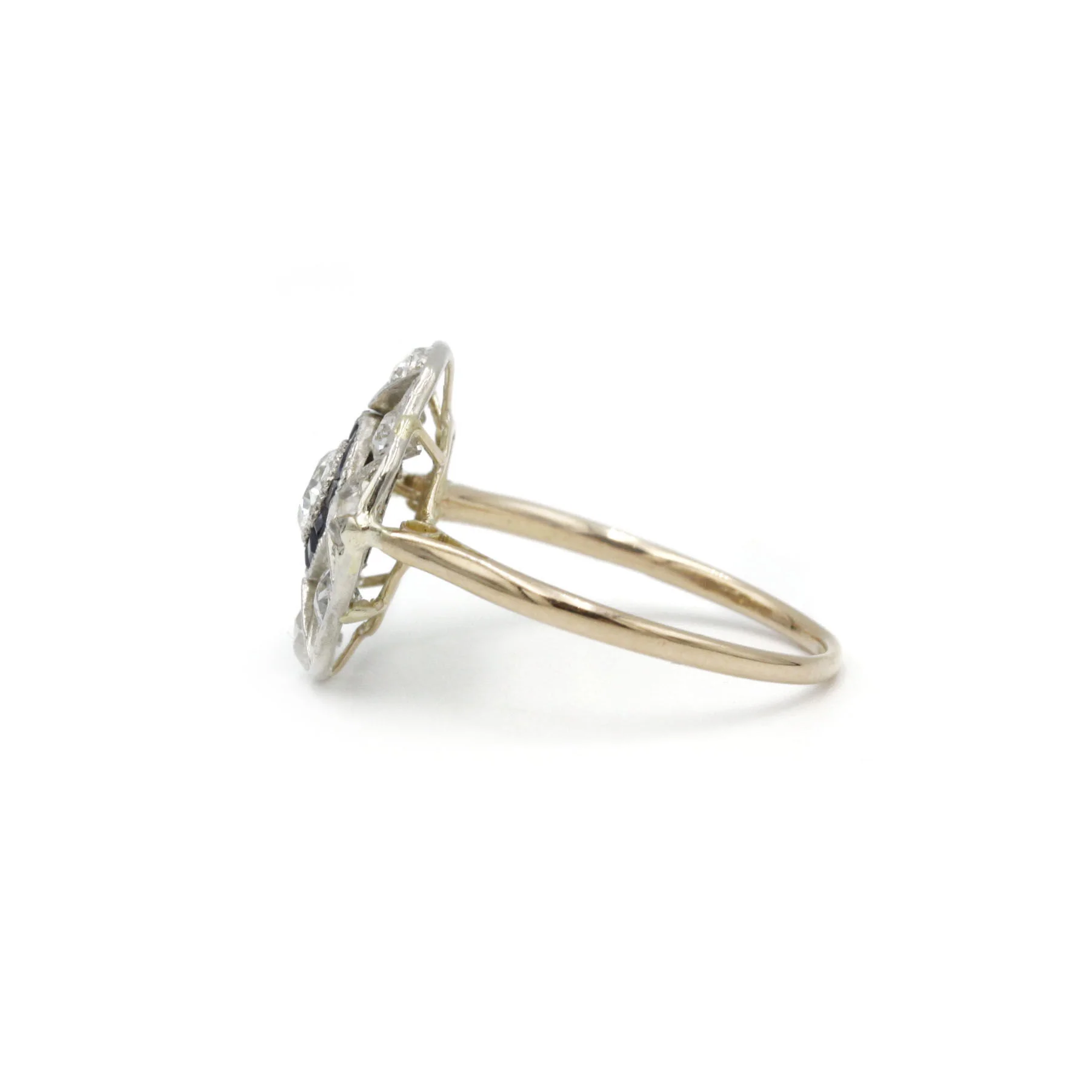 Bague - Or, Argent, Saphirs & Diamants - Image 2