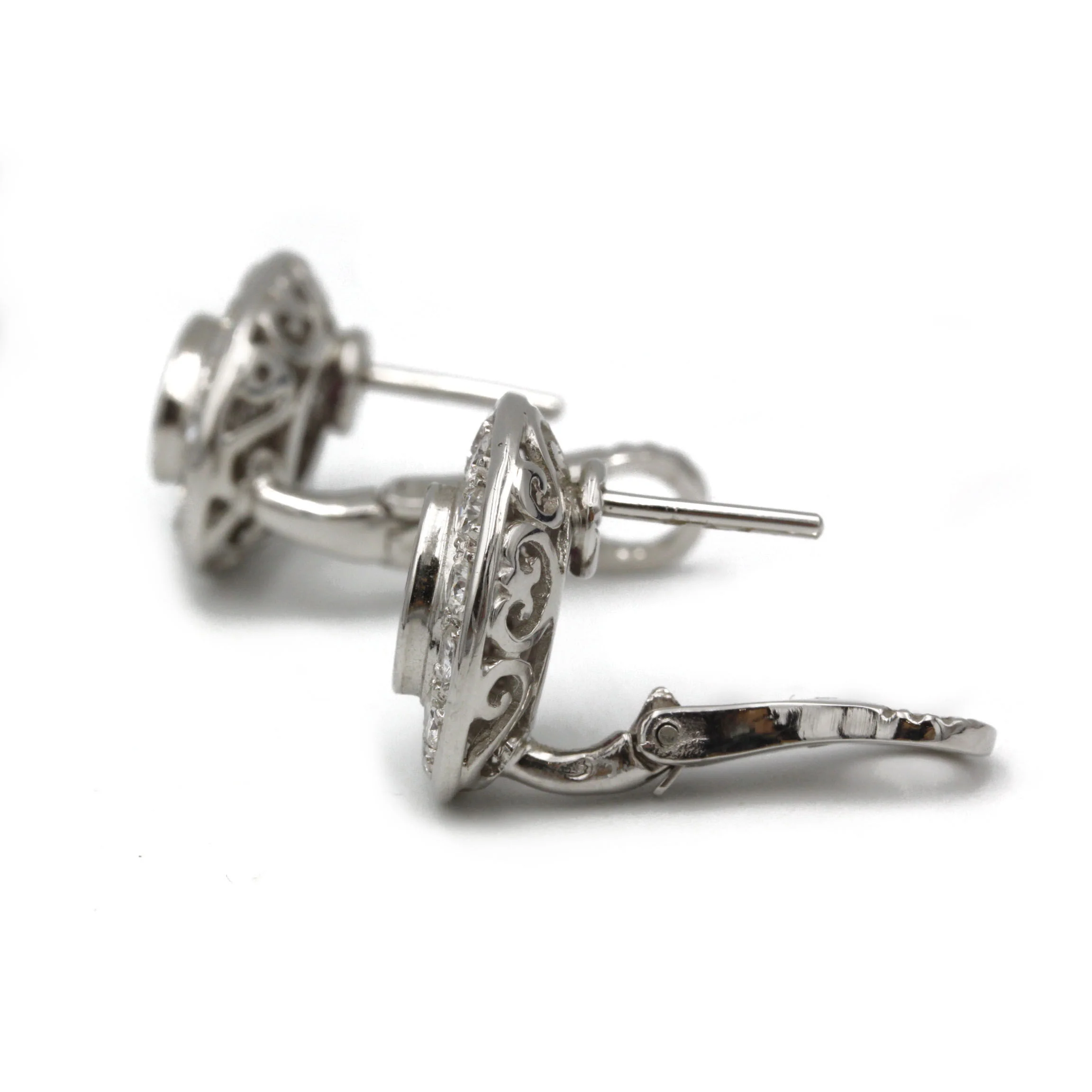 Boucles d'oreilles - Or, diamants et rubis - Image 2