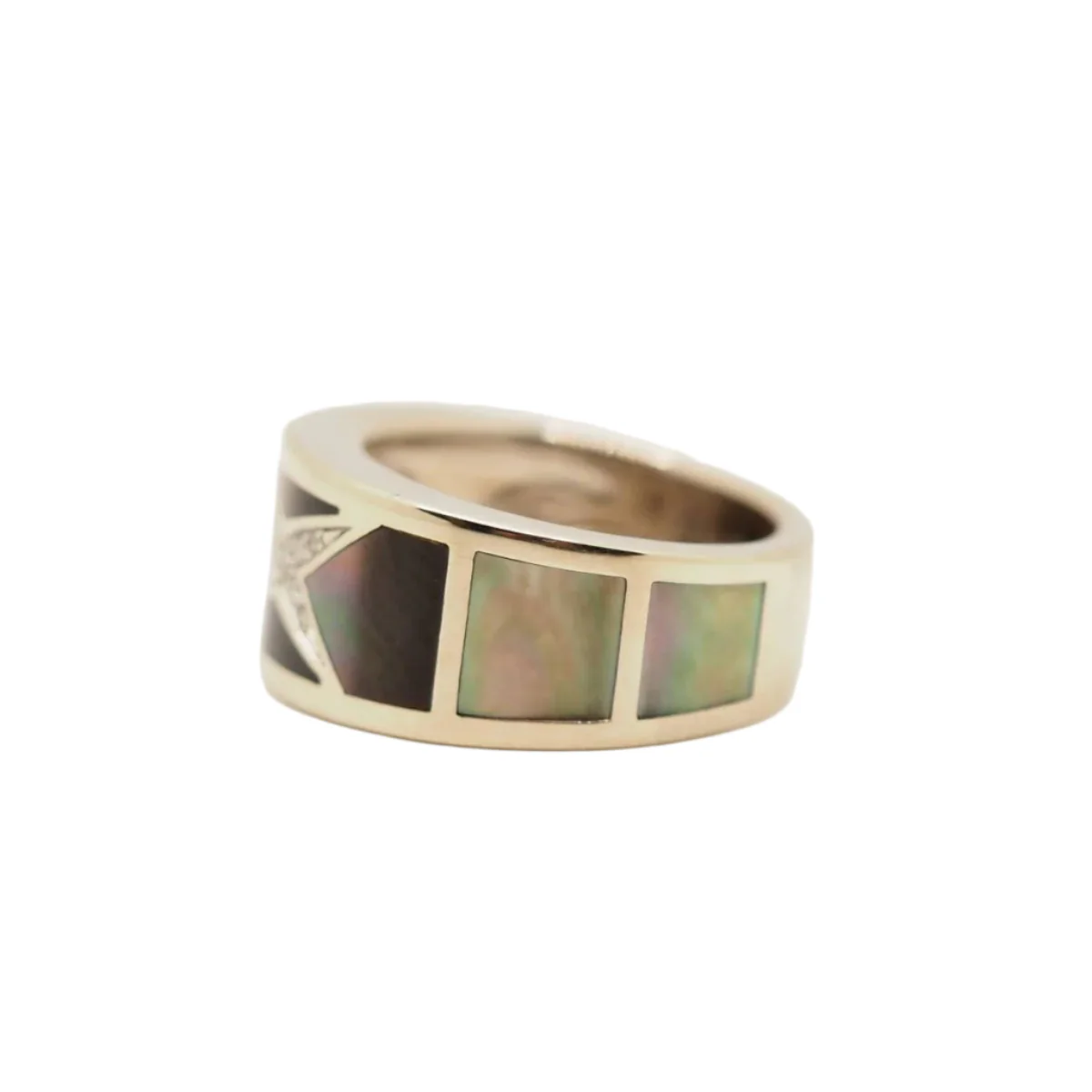 Bague MAUBOUSSIN "Etoile beauté" en or blanc, nacre et diamants - Image 2