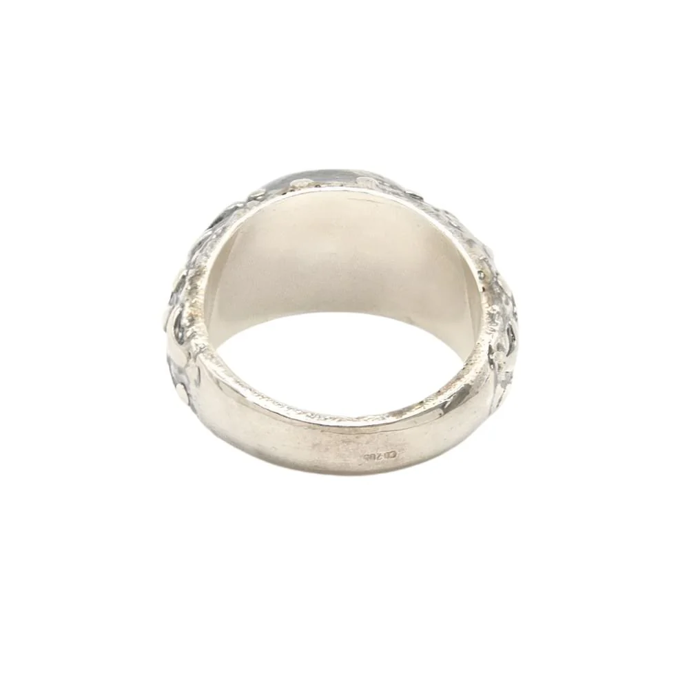 Bague Jonc en or jaune et argent et péridot - Image 5