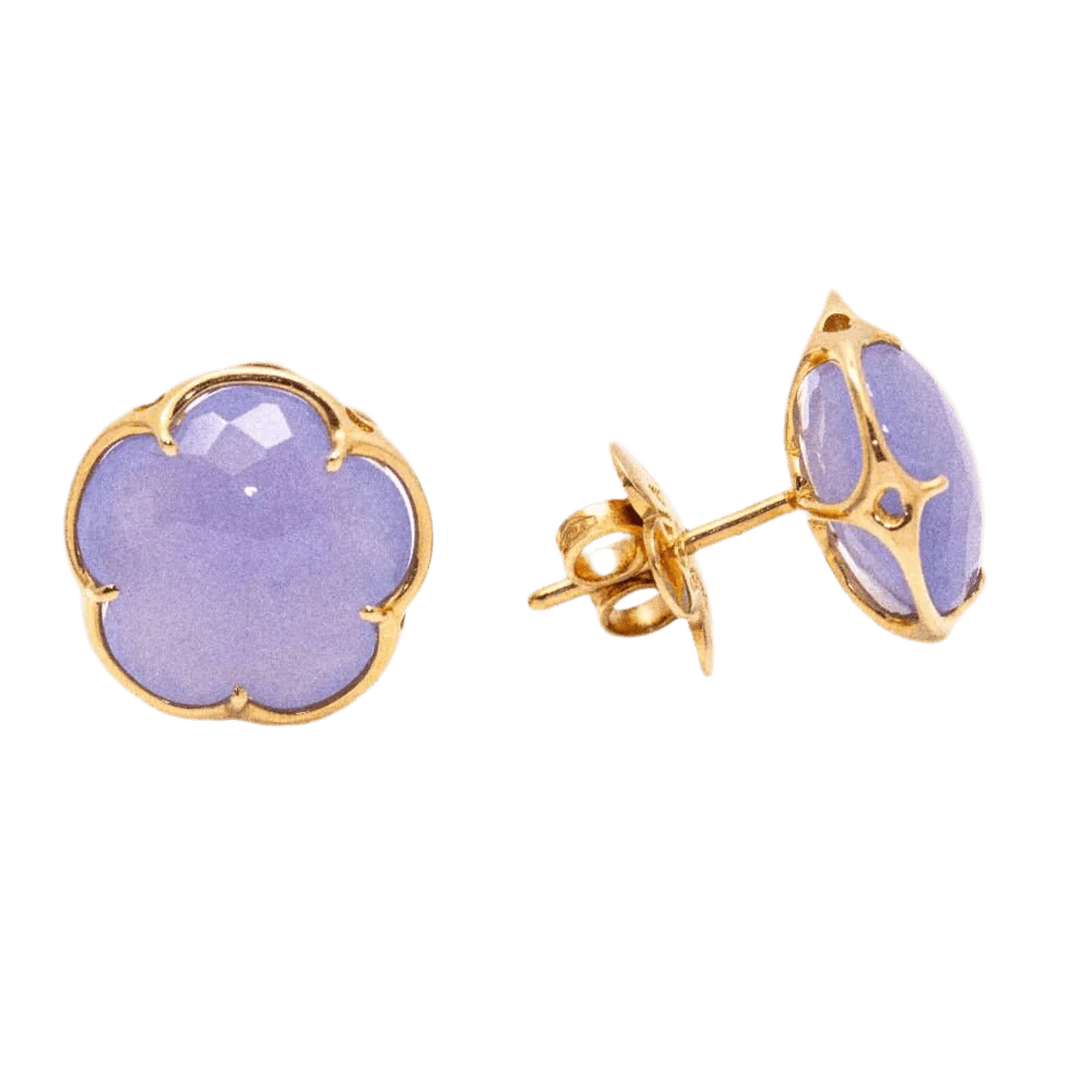 Boucles d'oreilles PASQUALE BRUNI "Bon Ton" en or rose et calcédoines - Image 3