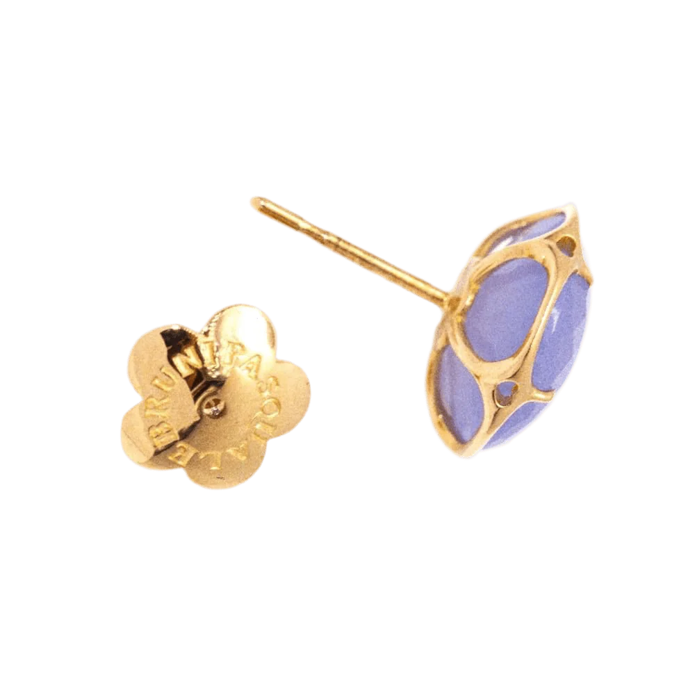 Boucles d'oreilles PASQUALE BRUNI "Bon Ton" en or rose et calcédoines - Image 5