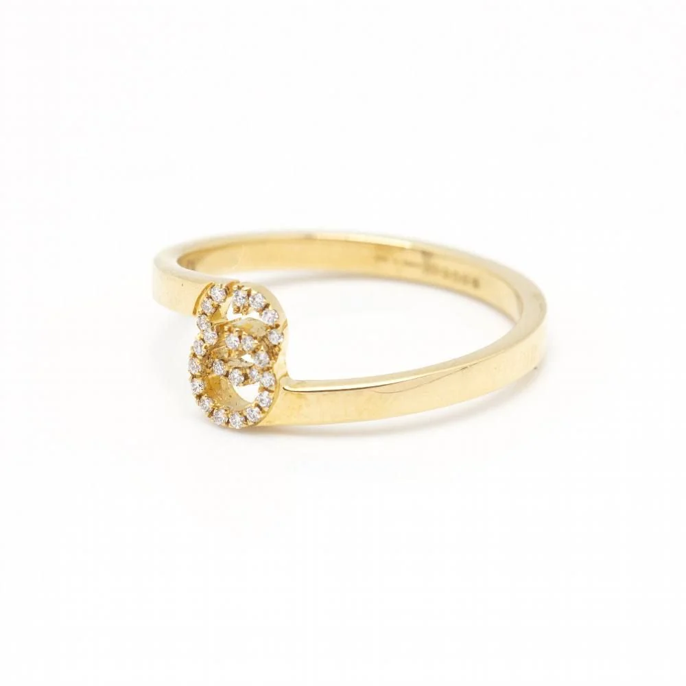 Bague GUCCI en or jaune avec diamants d'occasion - Image 4