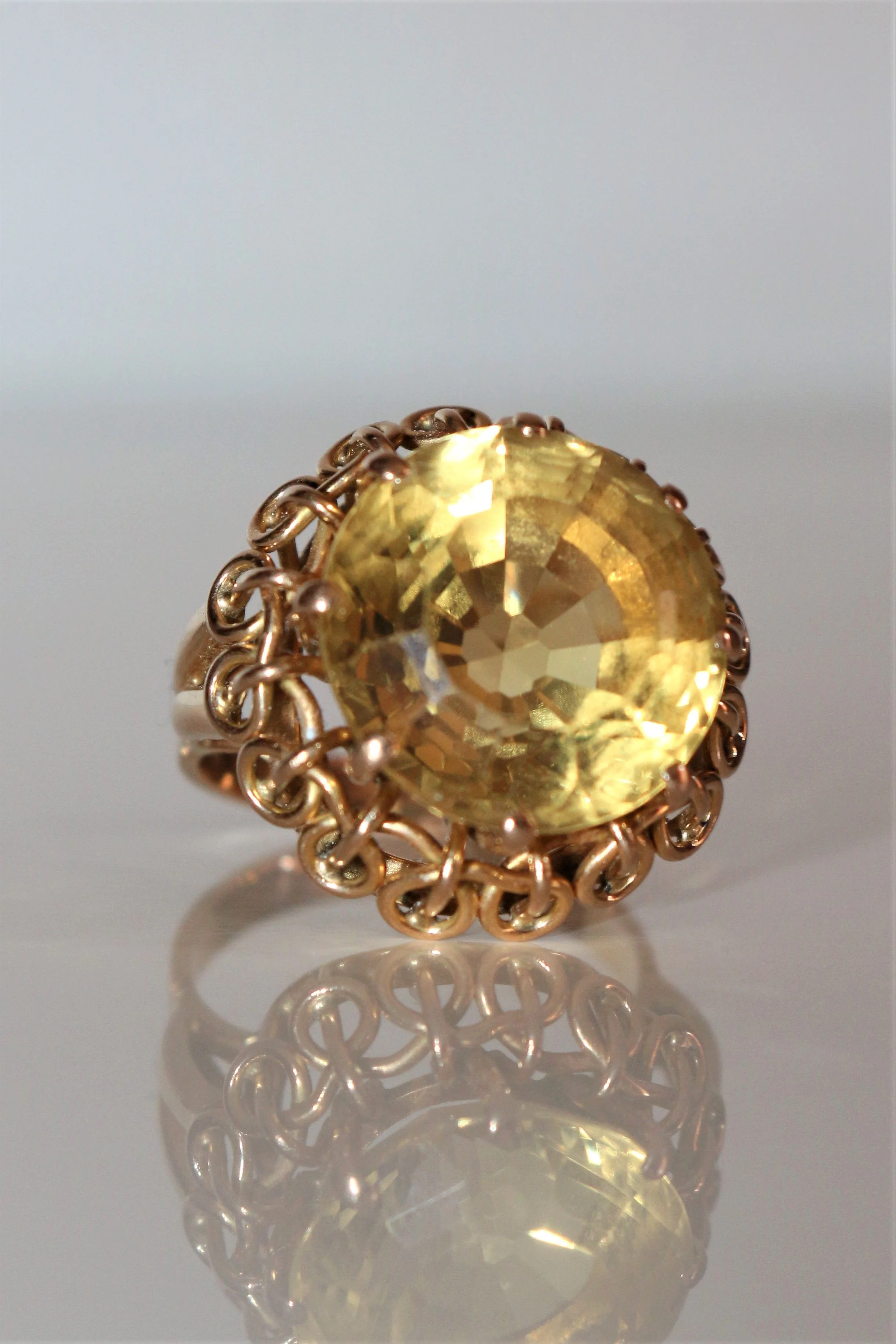 Bague Cocktail Citrine Or Jaune - Image 3