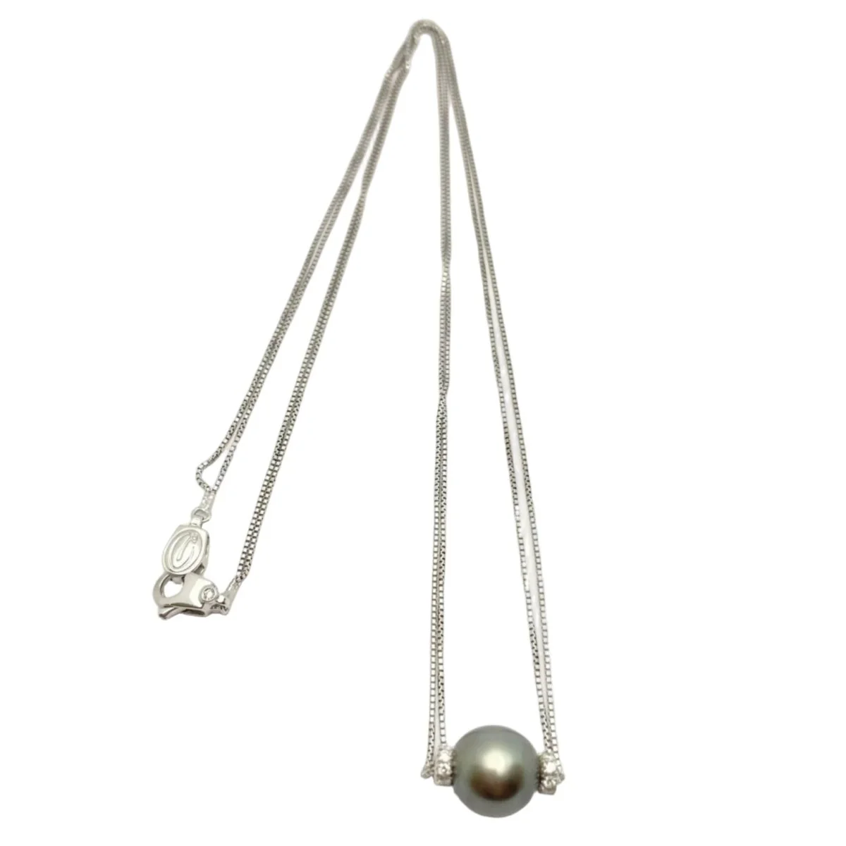 Collier DAMIANI en or blanc, perle et diamants