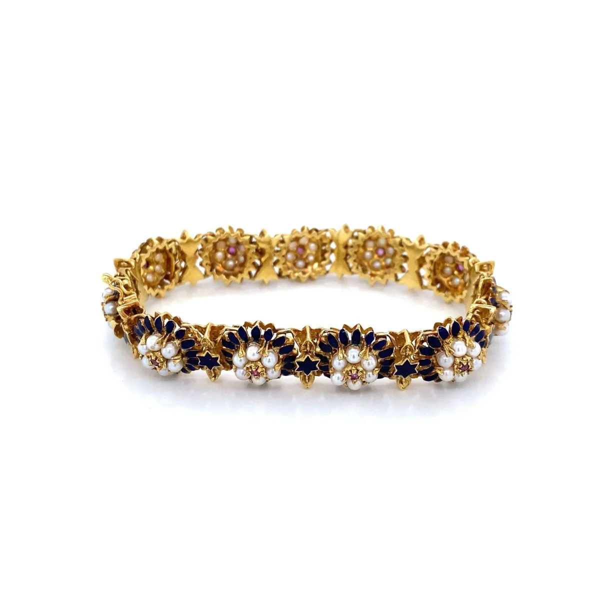 Bracelet en émail et or jaune