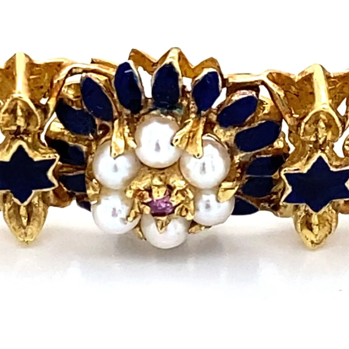 Bracelet en émail et or jaune - Image 2