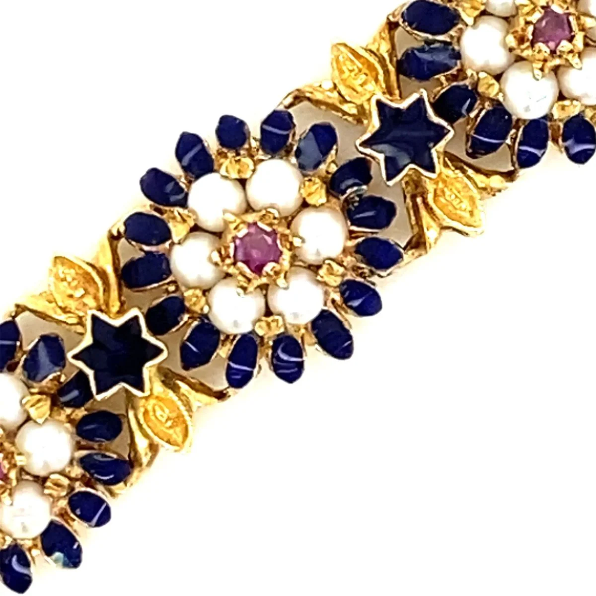 Bracelet en émail et or jaune - Image 5