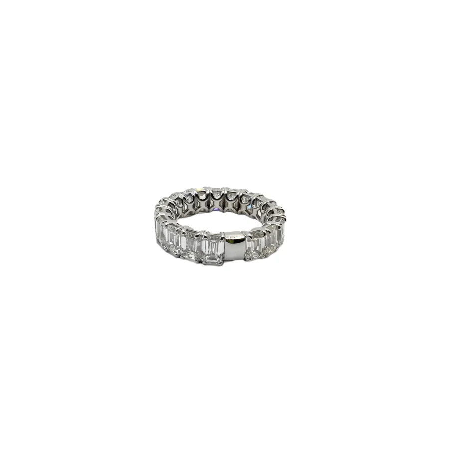Bague Alliance en or blanc et diamants - Image 3