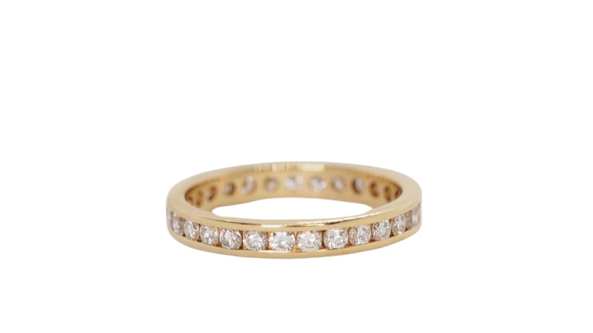 Bague Alliance en or jaune et diamants